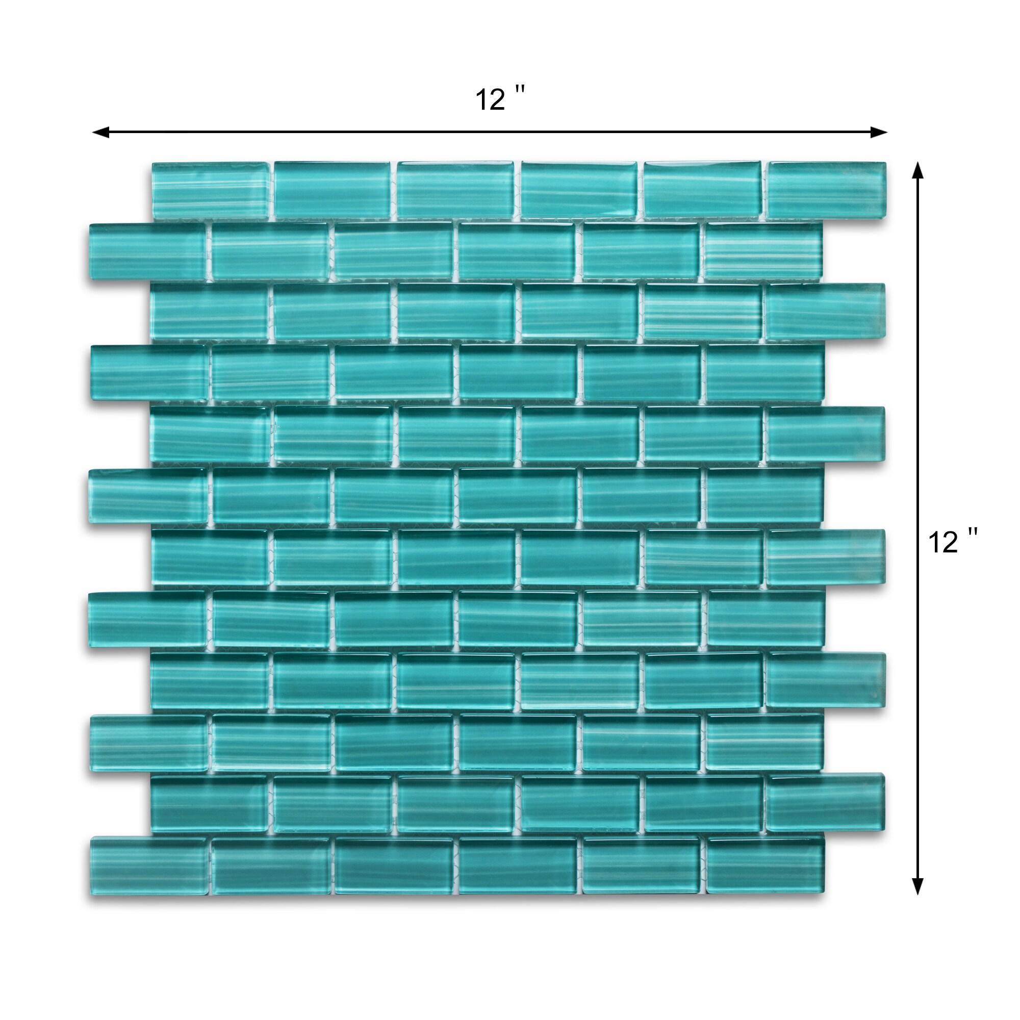WS Tiles® Swimming Pool Series 1" x 2" Straight Edge Glass Mosaic Tile
