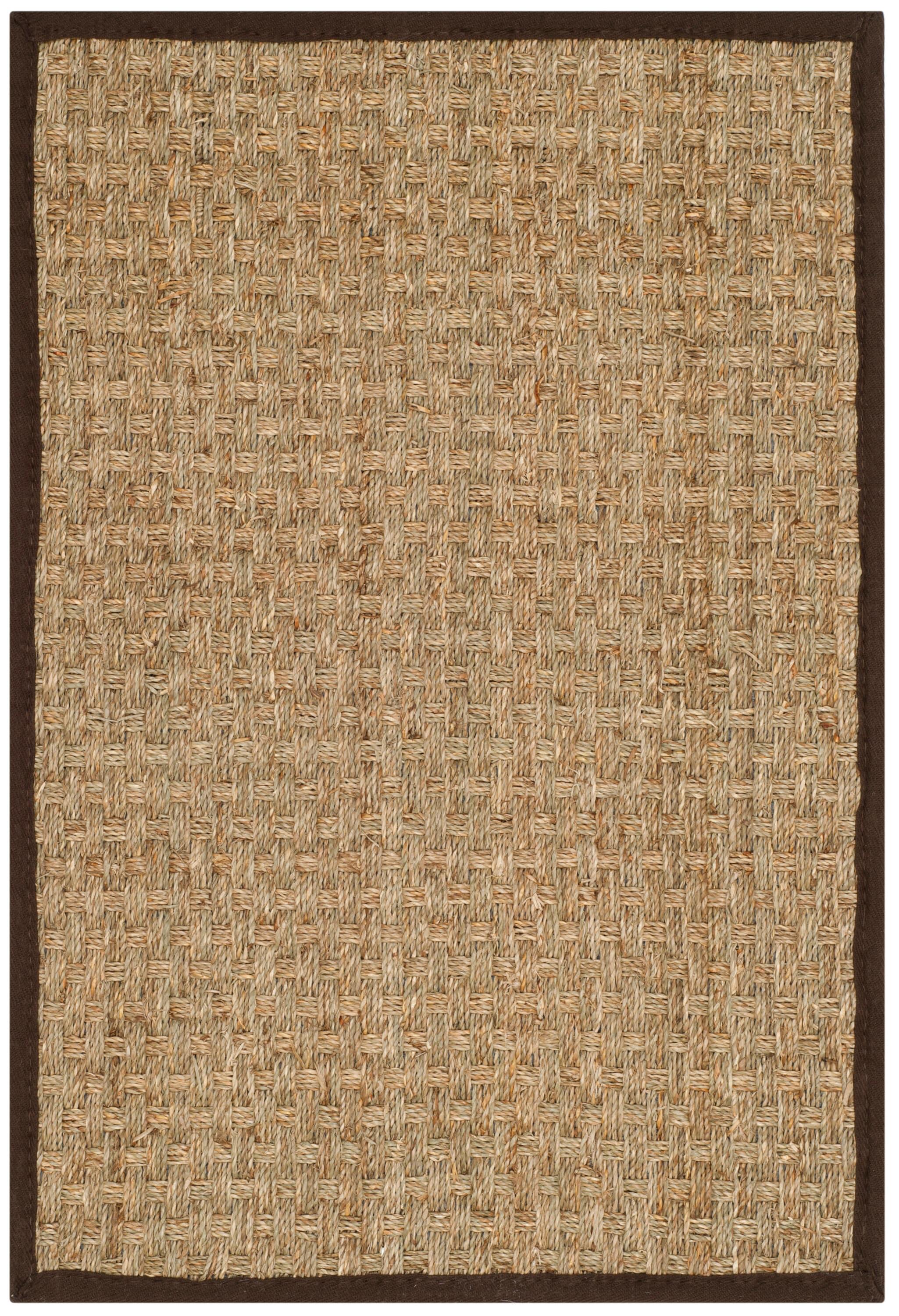 Natural Fiber NF114 Power Loomed Indoor Accent Rug - Natural/Dark Brown - 2'x3' - Safavieh.