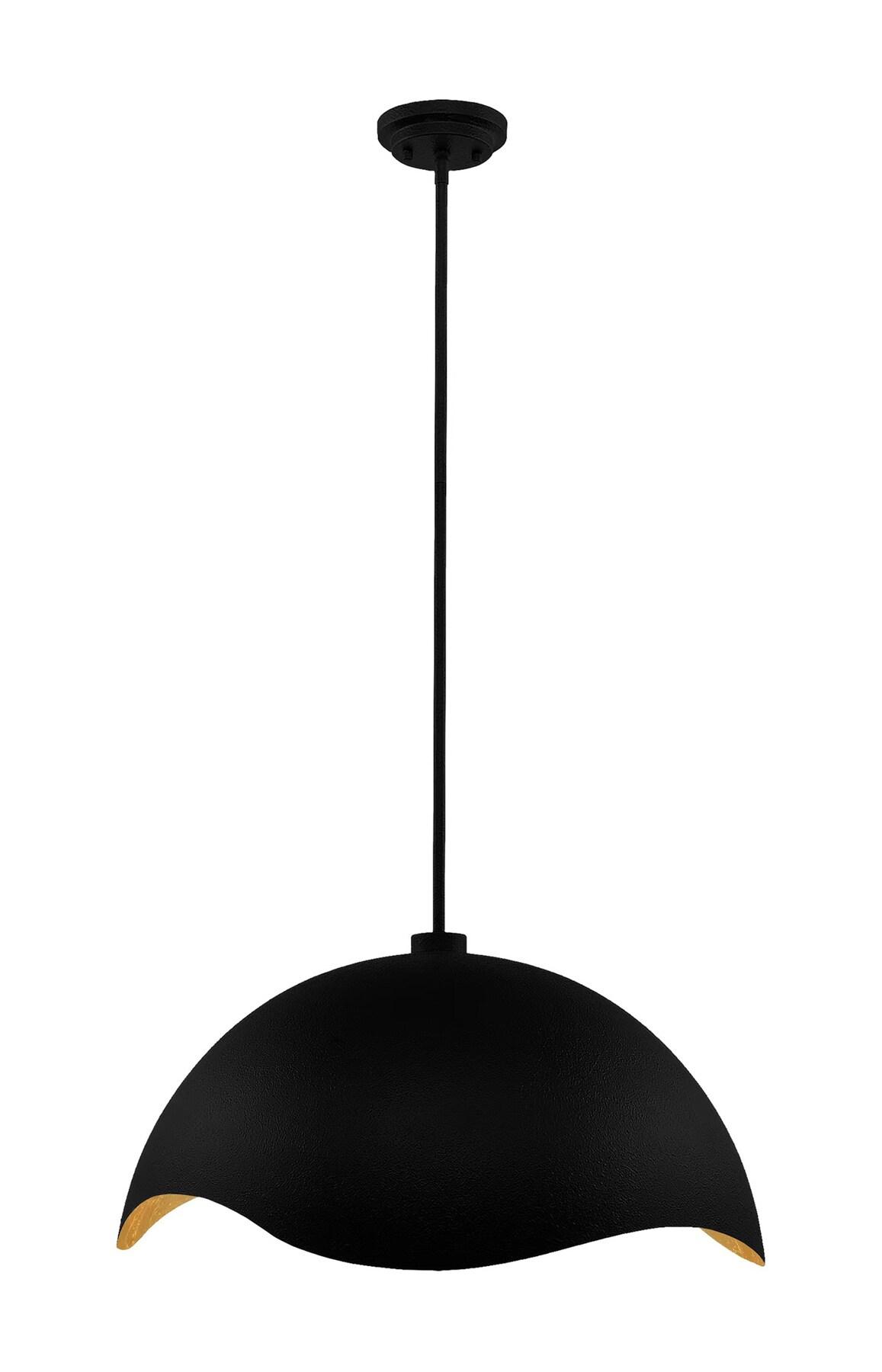 George Kovacs by Minka George Kovacs Eclos 23" Wide 1 Light Pendant In Sand Coal W/Gold Leaf Finish
