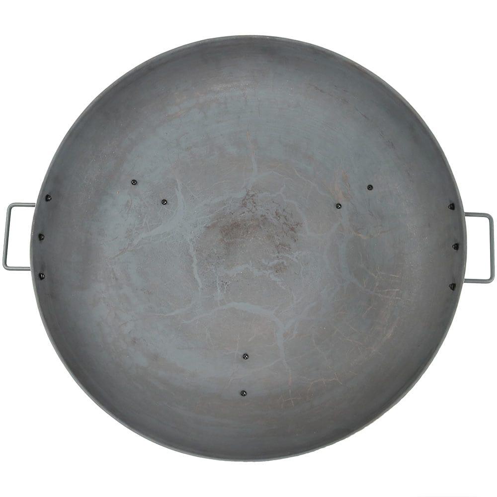SunnyDaze Decor Union Round Wood-Burning Steel Finish Cast Iron Outdoor Raised Fire Pit Bowl