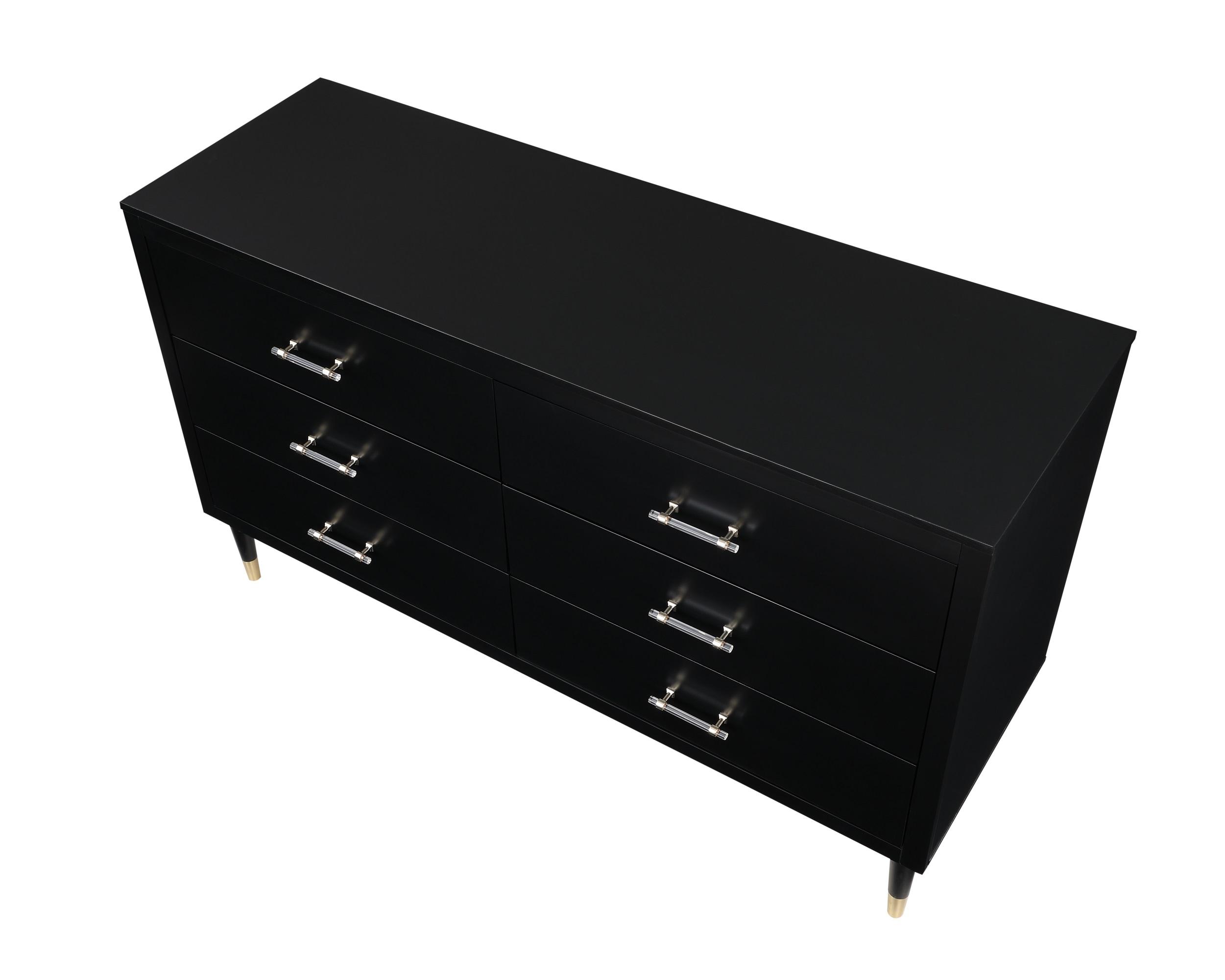 Manhattan Comfort Solid Wood 60'' W 6 - Drawer Dresser