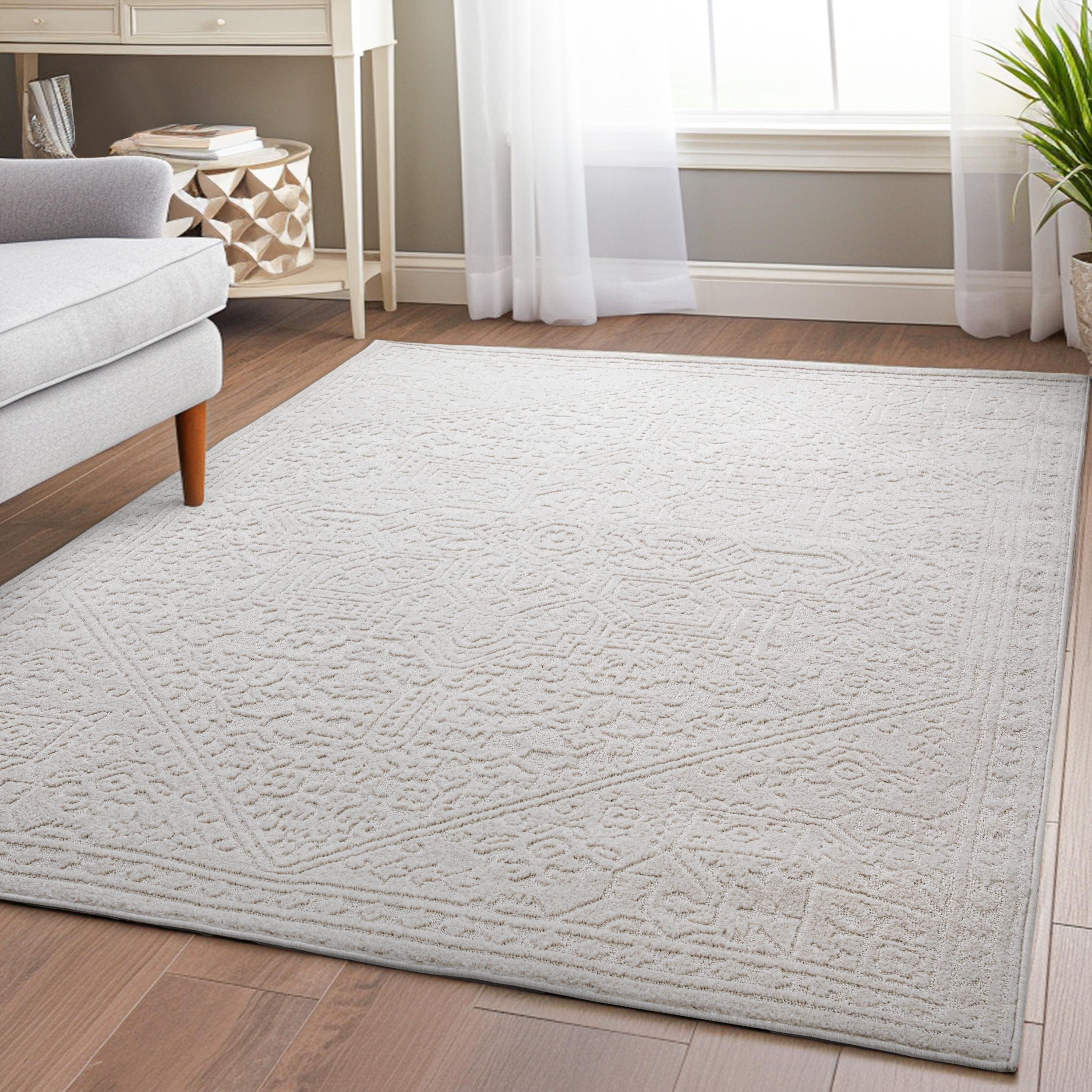 Well Woven Well Woven Harlow Cloud Medallion Farmhouse Medallion Ivory Area Rug