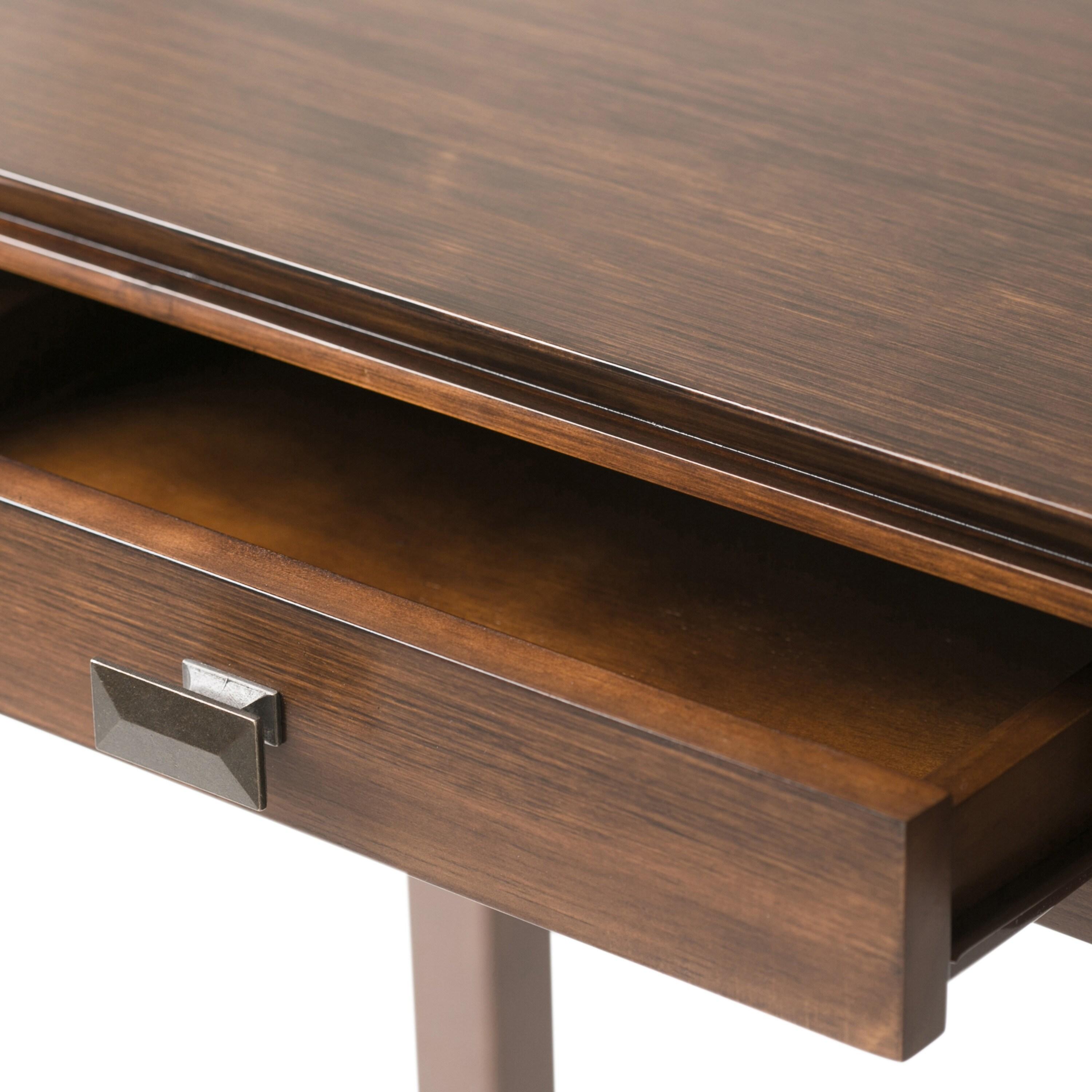 Simpli Home Artisan 46"W Solid Wood Storage Console Table with 2 Storage Drawers