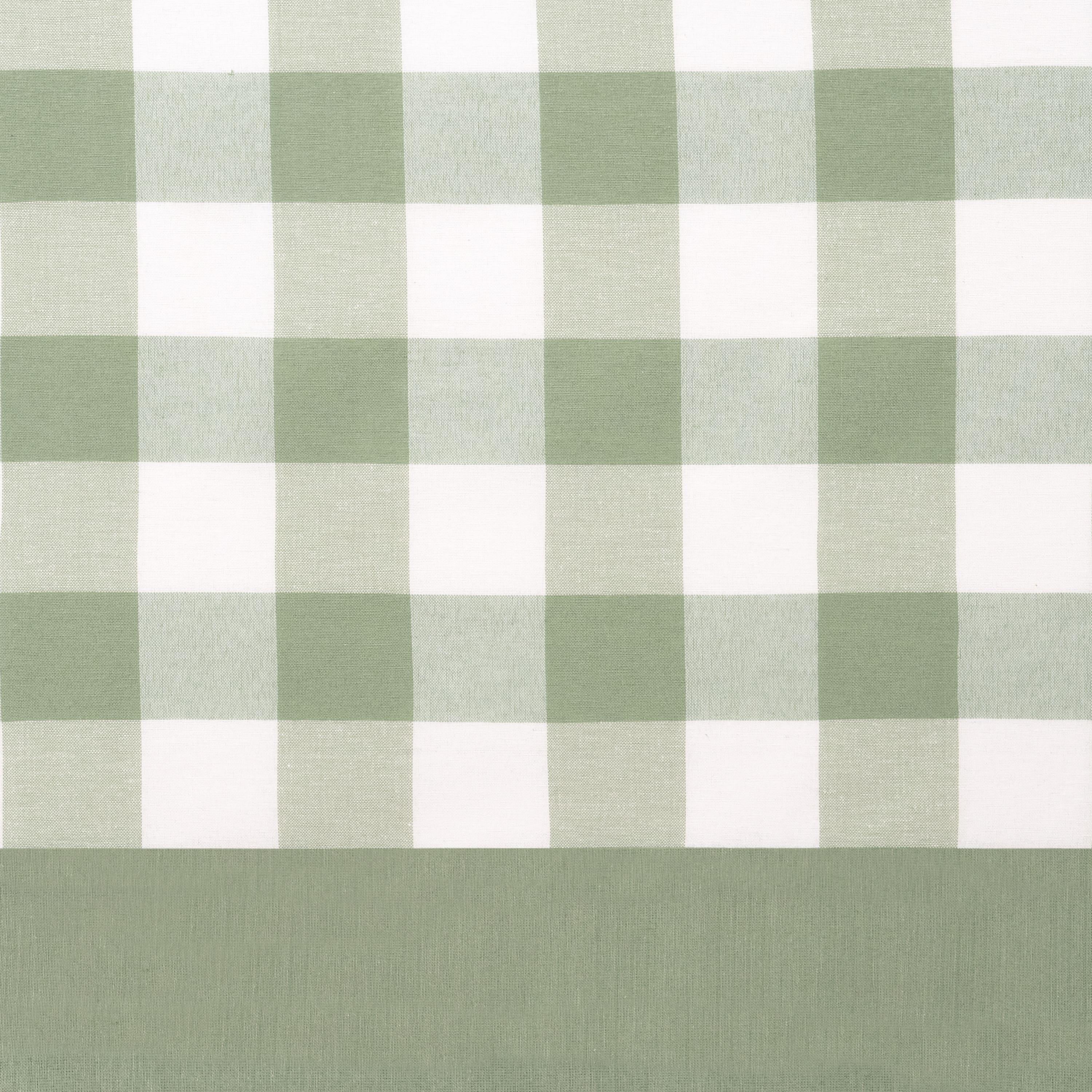 Achim Hunter Indoor Polyester/Cotton Light Filtering Checkered Valance, Apple Green, 58-in W x 14-in L