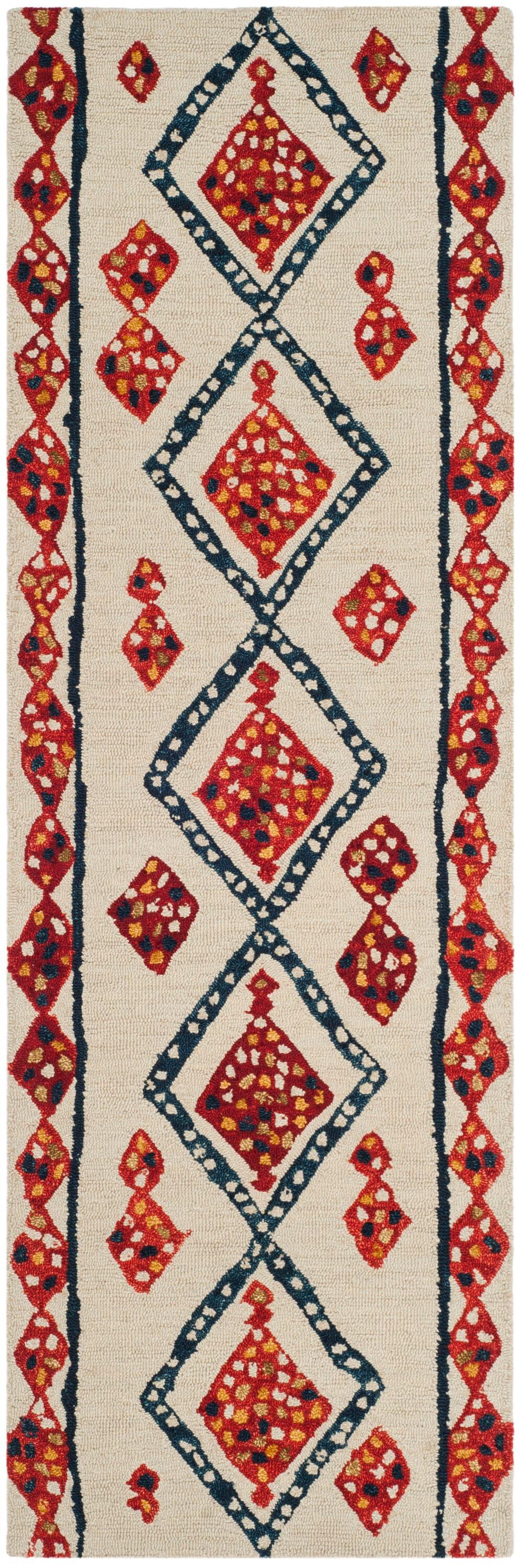 Aspen APN702 Hand Tufted Runner Rug - Ivory/Multi - 2'3"x9' - Safavieh.