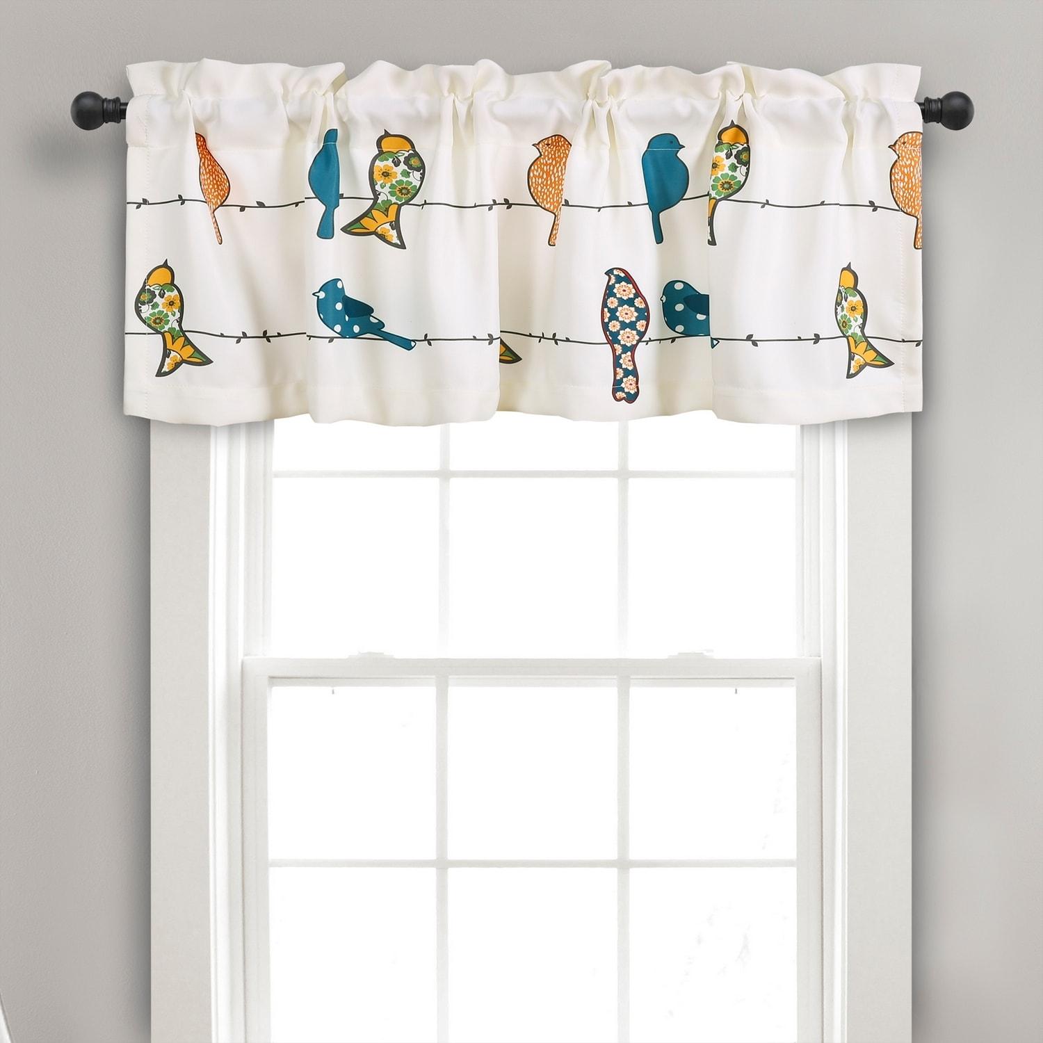 Torre & Tagus Rowley Birds Tailored 52'' W Window Valance