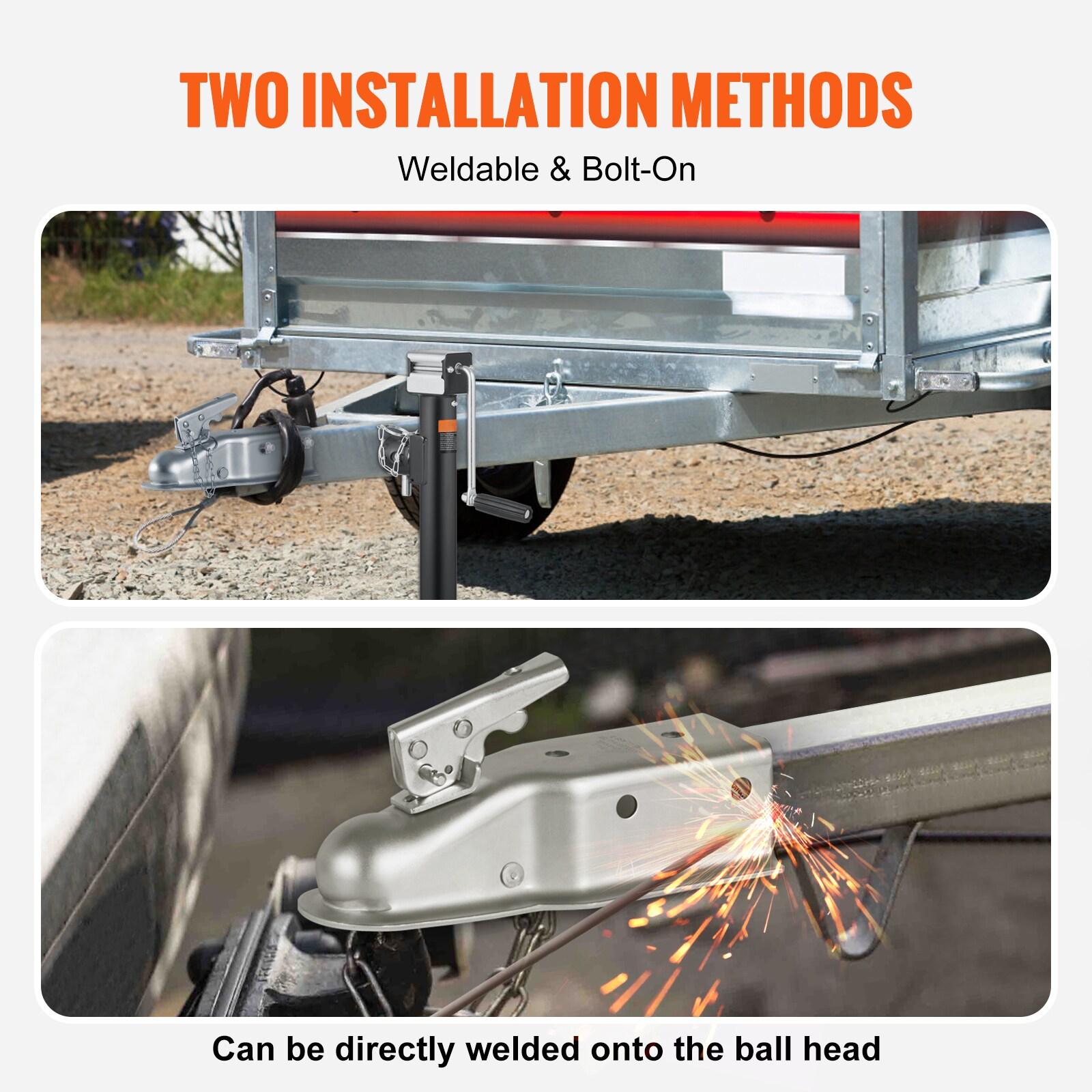 KFFKFF Straight Trailer Connector, Compatible with 2-Inch Hitch Ball, 3-Inch Channel, 5000 lbs Load Limit, Robust Trailer Tongue Connector, Perfect for Hauling Station Wagons, Zinc Coated Surface