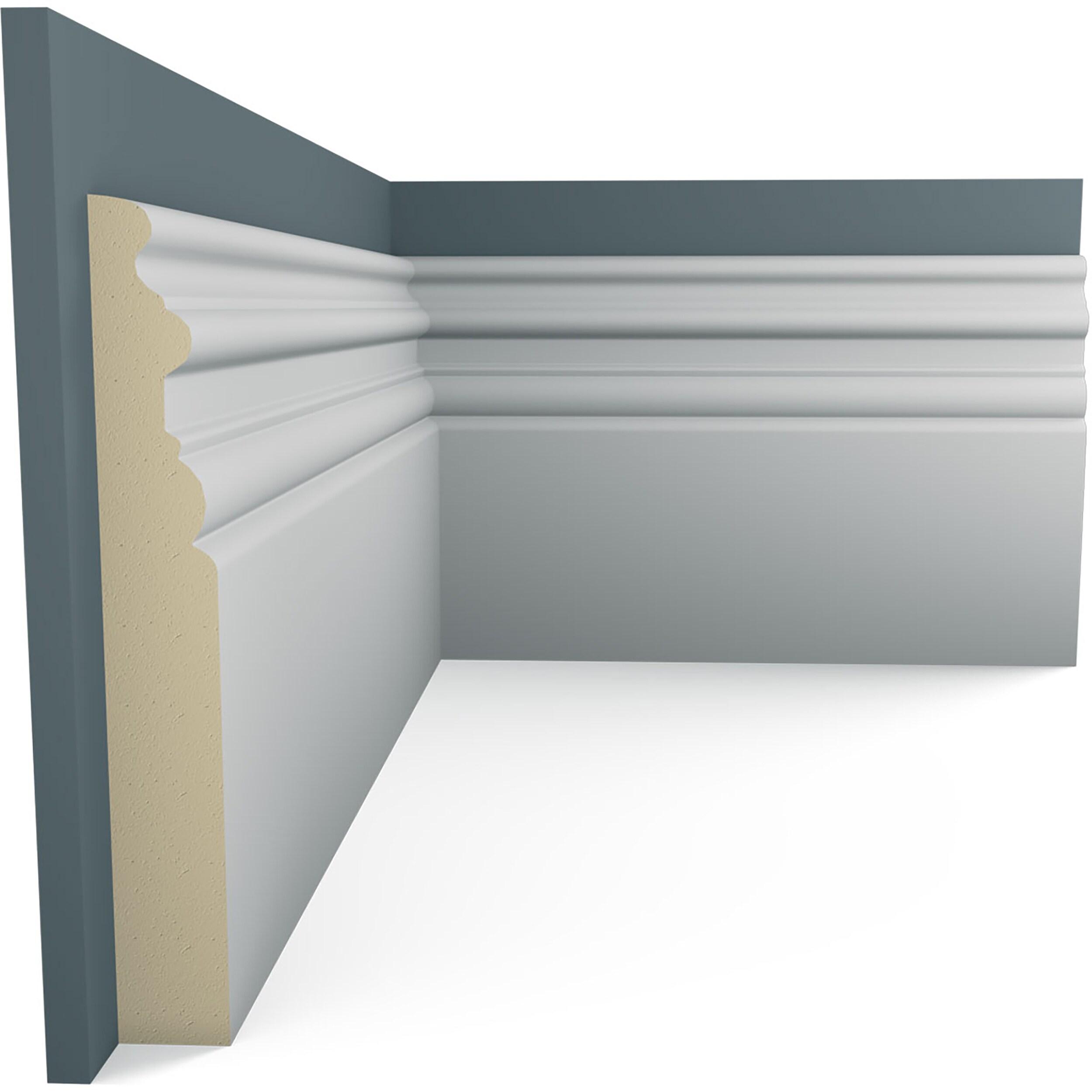 7 3/8"H x 1"P x 94 1/2"L Hillsborough Baseboard Moulding (8-Pack)
