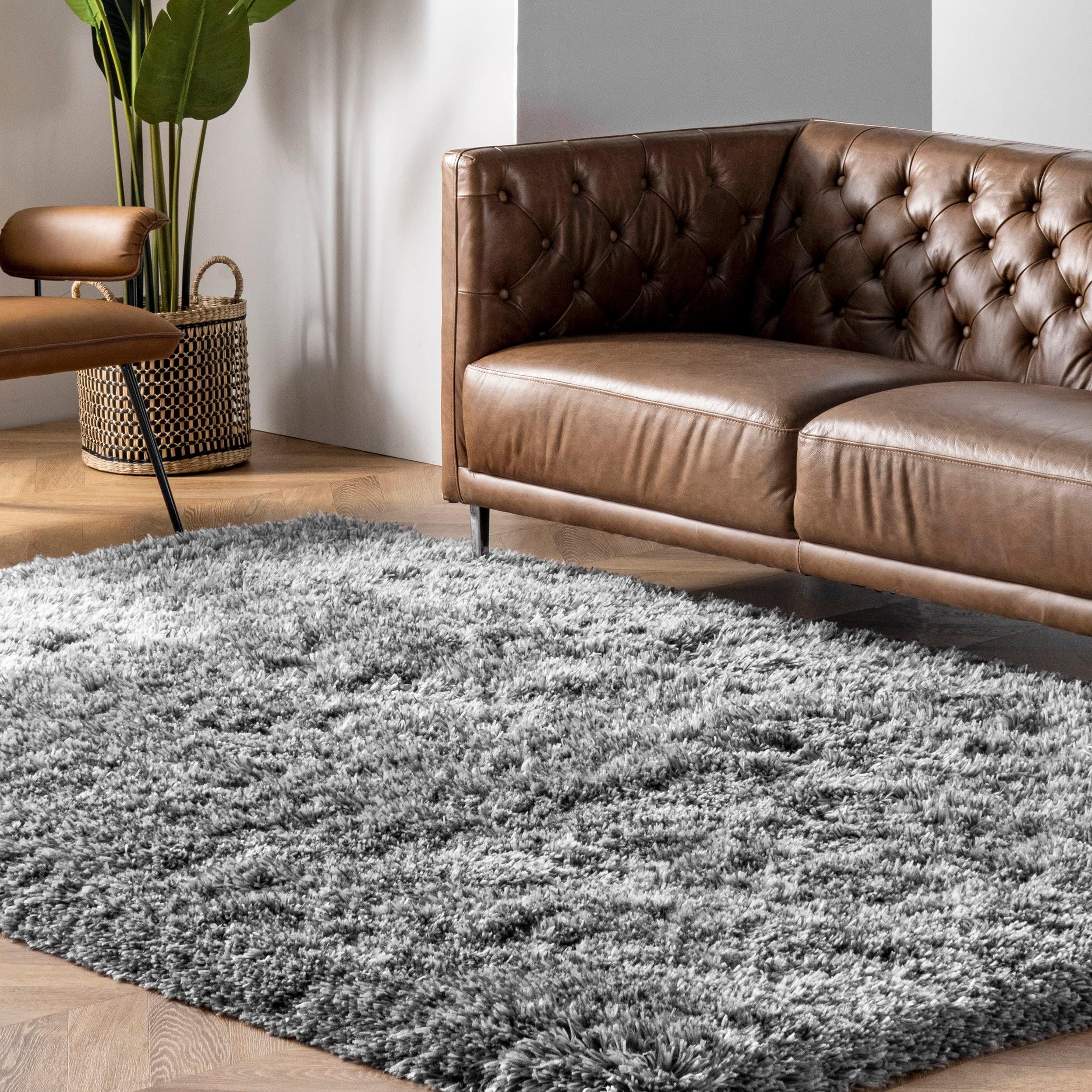3'x5' Hand Tufted Kristan Shag Area Rug Gray - nuLOOM: Modern High Pile Rectangle, Indoor Polyester Rug