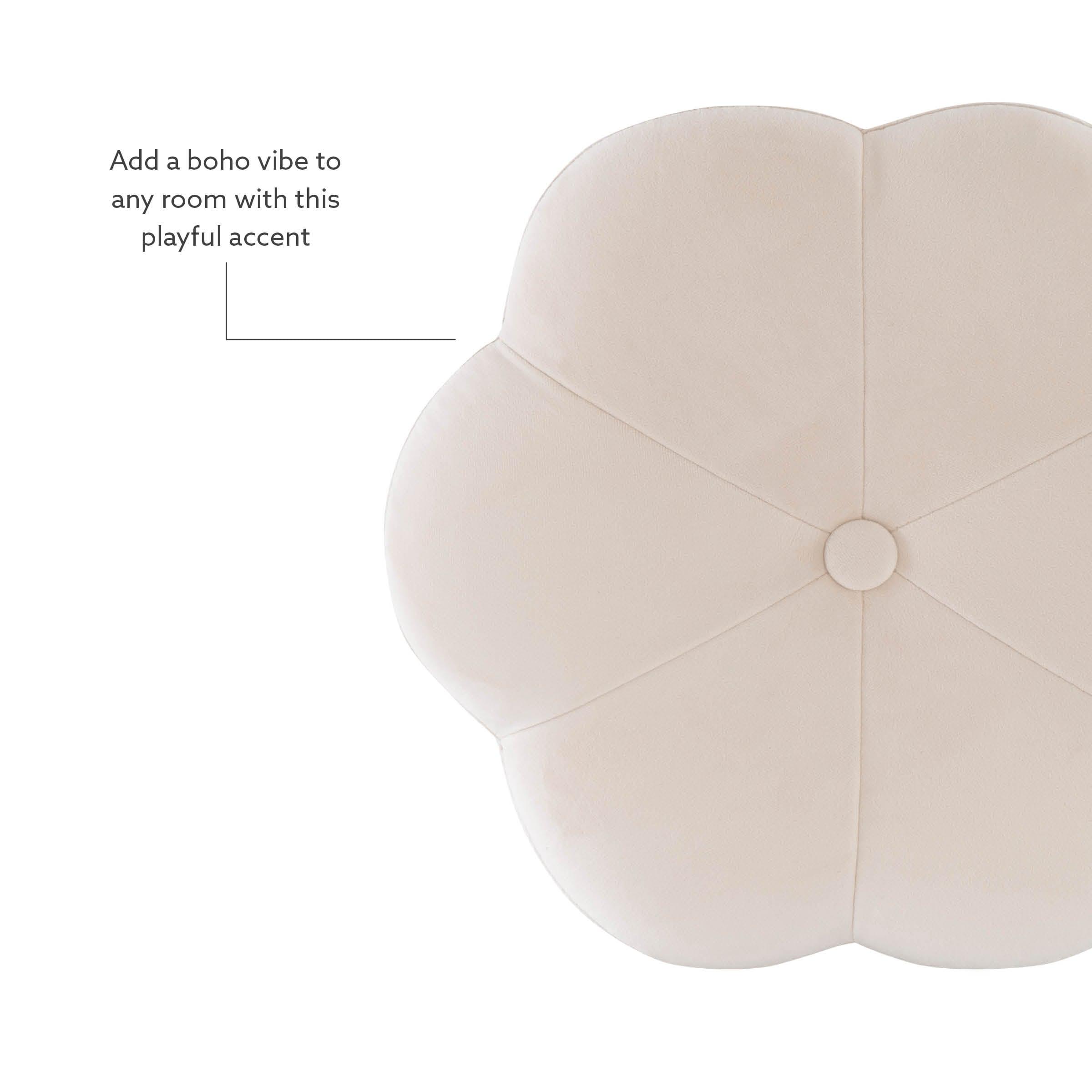 Ciara Flower Cushioned Vanity Stool