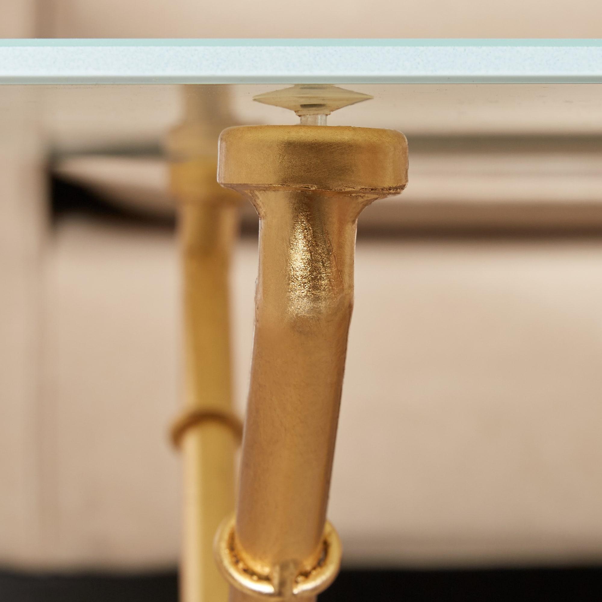 Brogen Coffee Table - Gold/White Glass - Safavieh