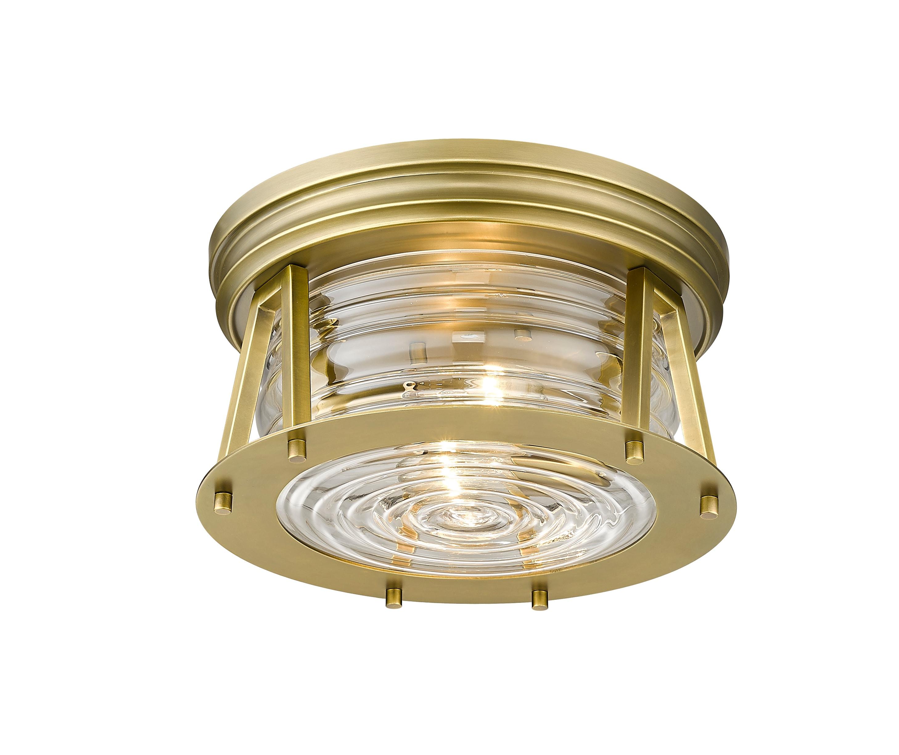 Z-Lite Cape Harbor 2 - Light Flush Mount in  Rubbed Brass