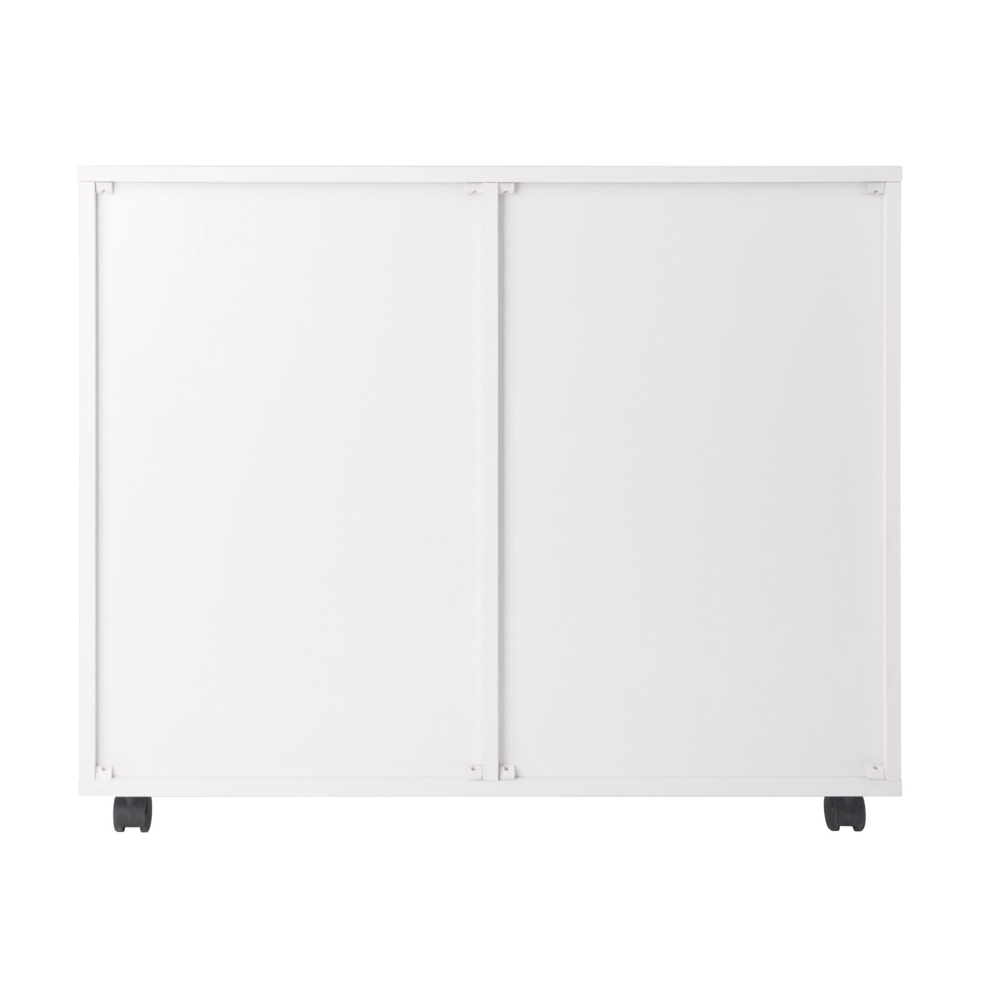 Halifax 2 Sections Mobile Storage Cabinet White - Winsome: Modern Accent Furniture with 4 Drawers & 2 Compartments