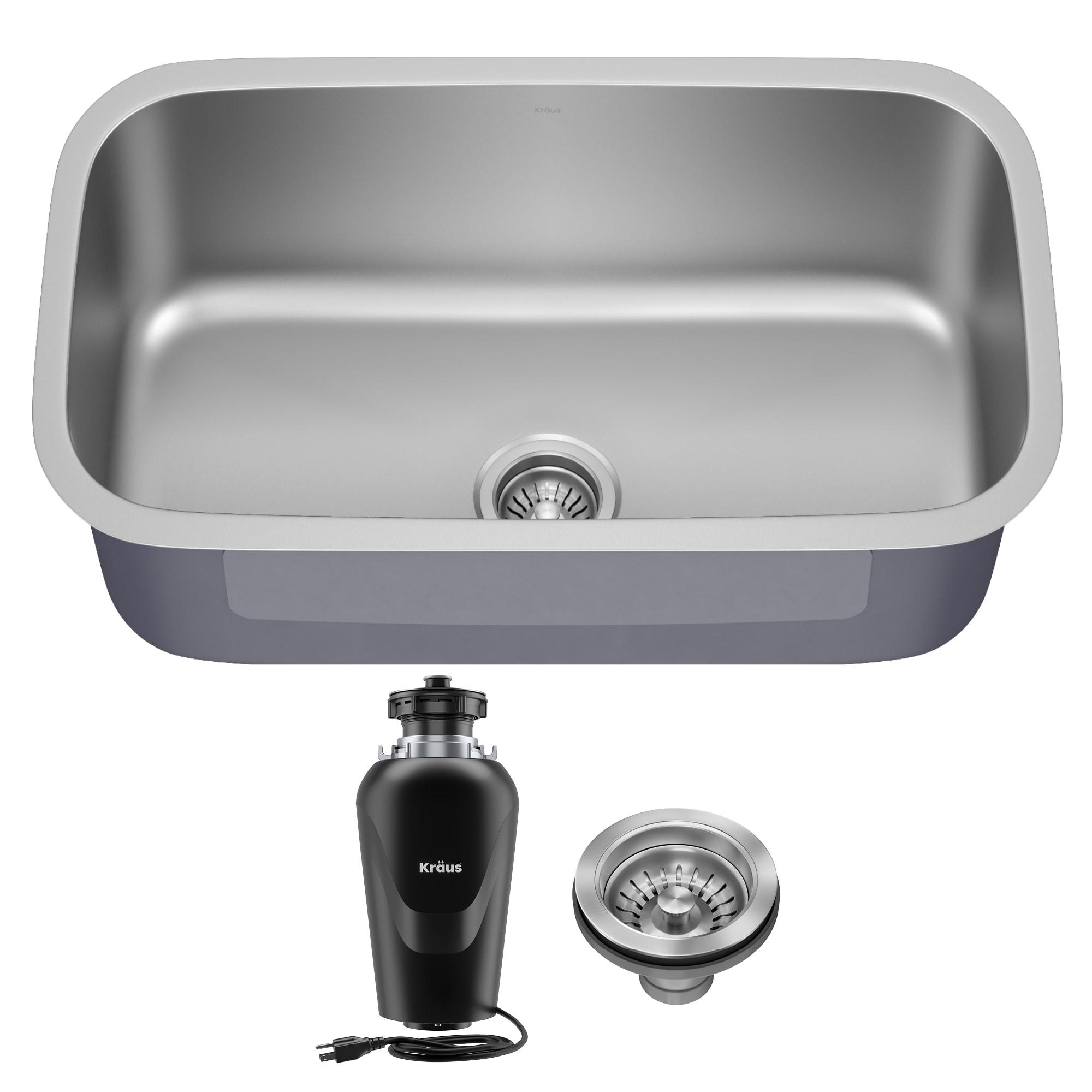 Kraus Premier 31.5-inch 18 Gauge Undermount Kitchen Sink with Waste Guard™ Garbage Disposal