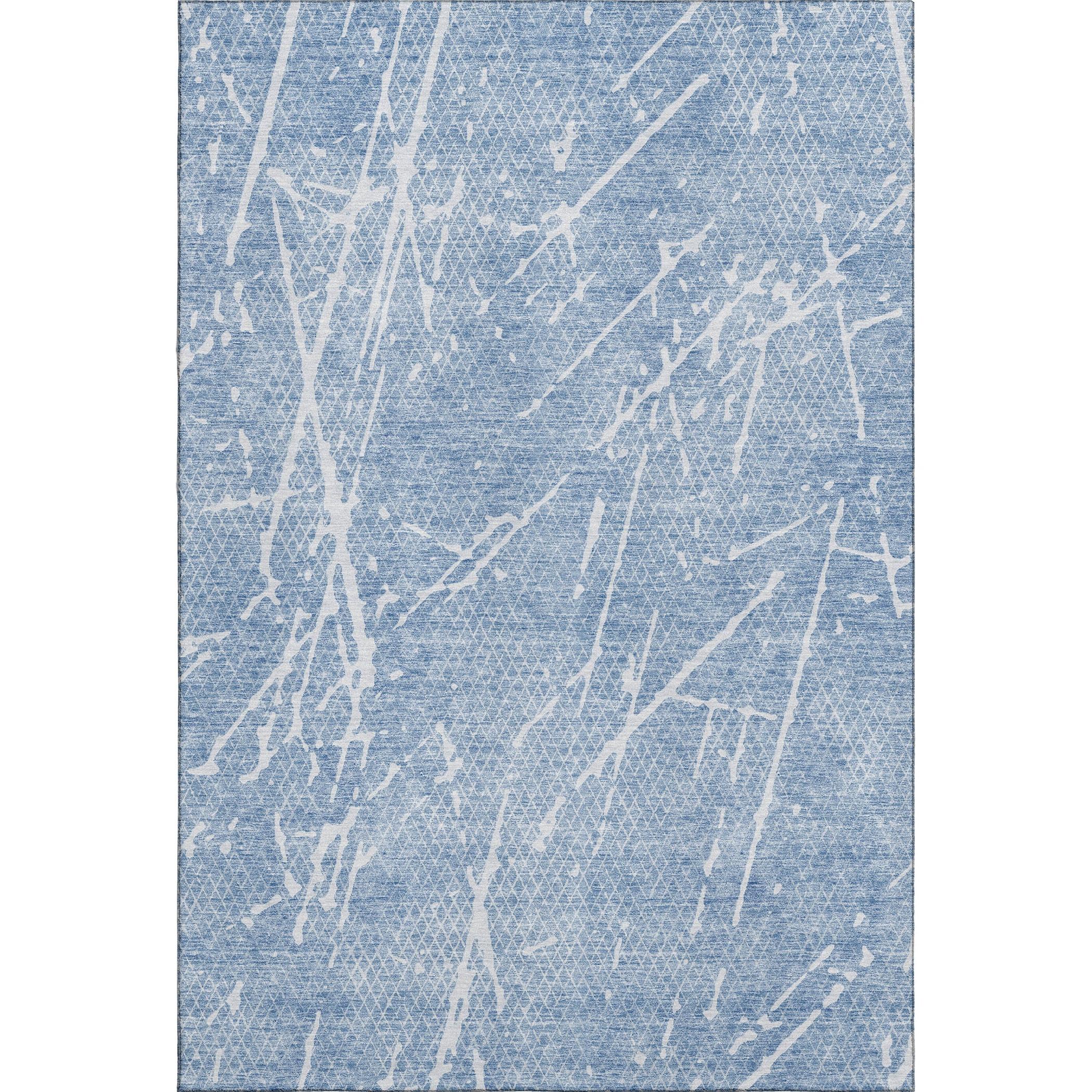 Premium Machine Washable Cerrito Blue Rug
