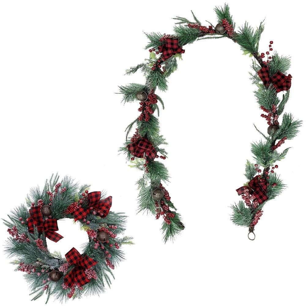 Christmas Wreath Handcrafted Faux 20'' Wreath