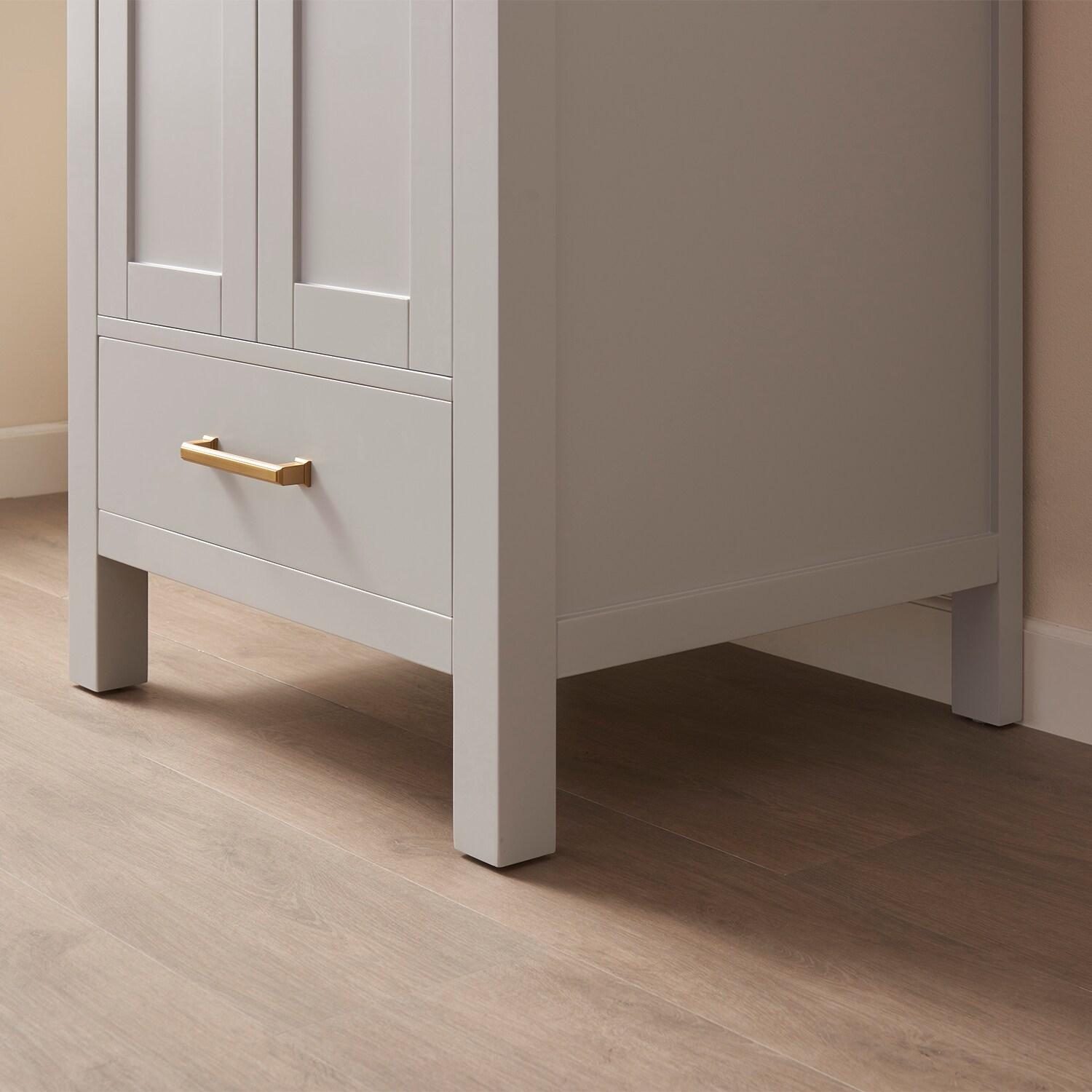 Shannon 24" Single Sink Bathroom Vanity White Stone Top in Gray No Mirror