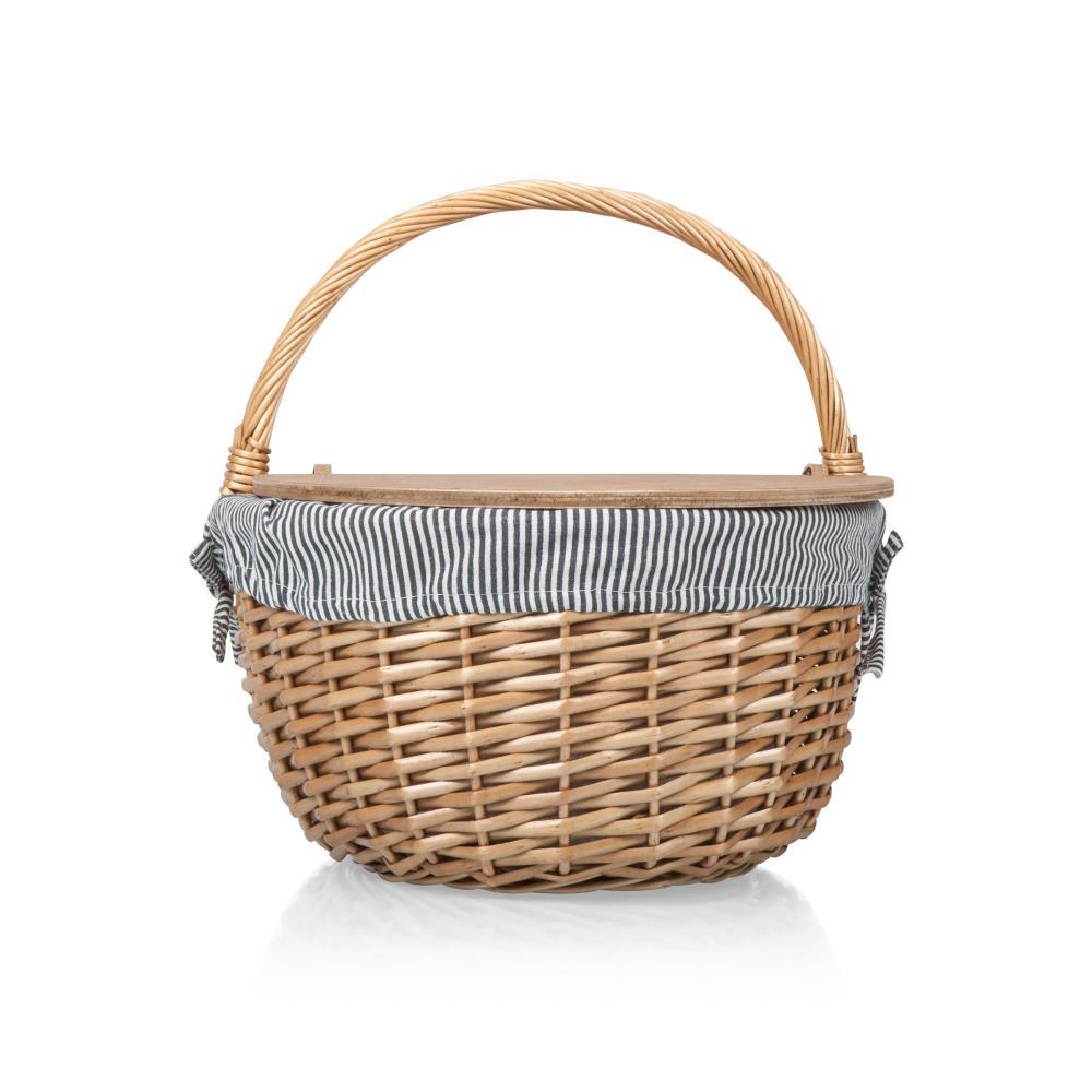 Country Vintage Wicker Picnic Basket for 2