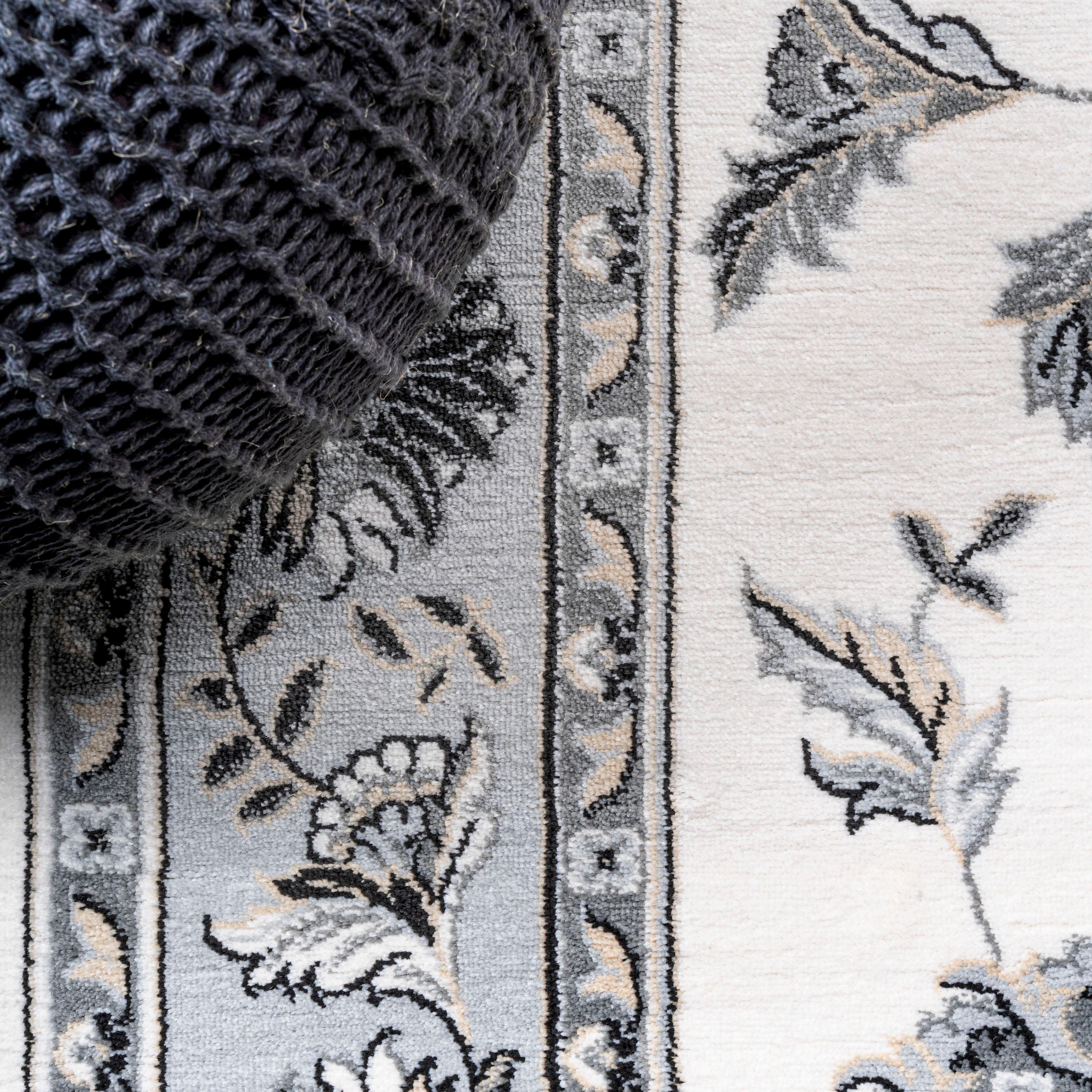 3'x 5' Cherie French Cottage Area Rug, Cream/Light Gray - JONATHAN Y