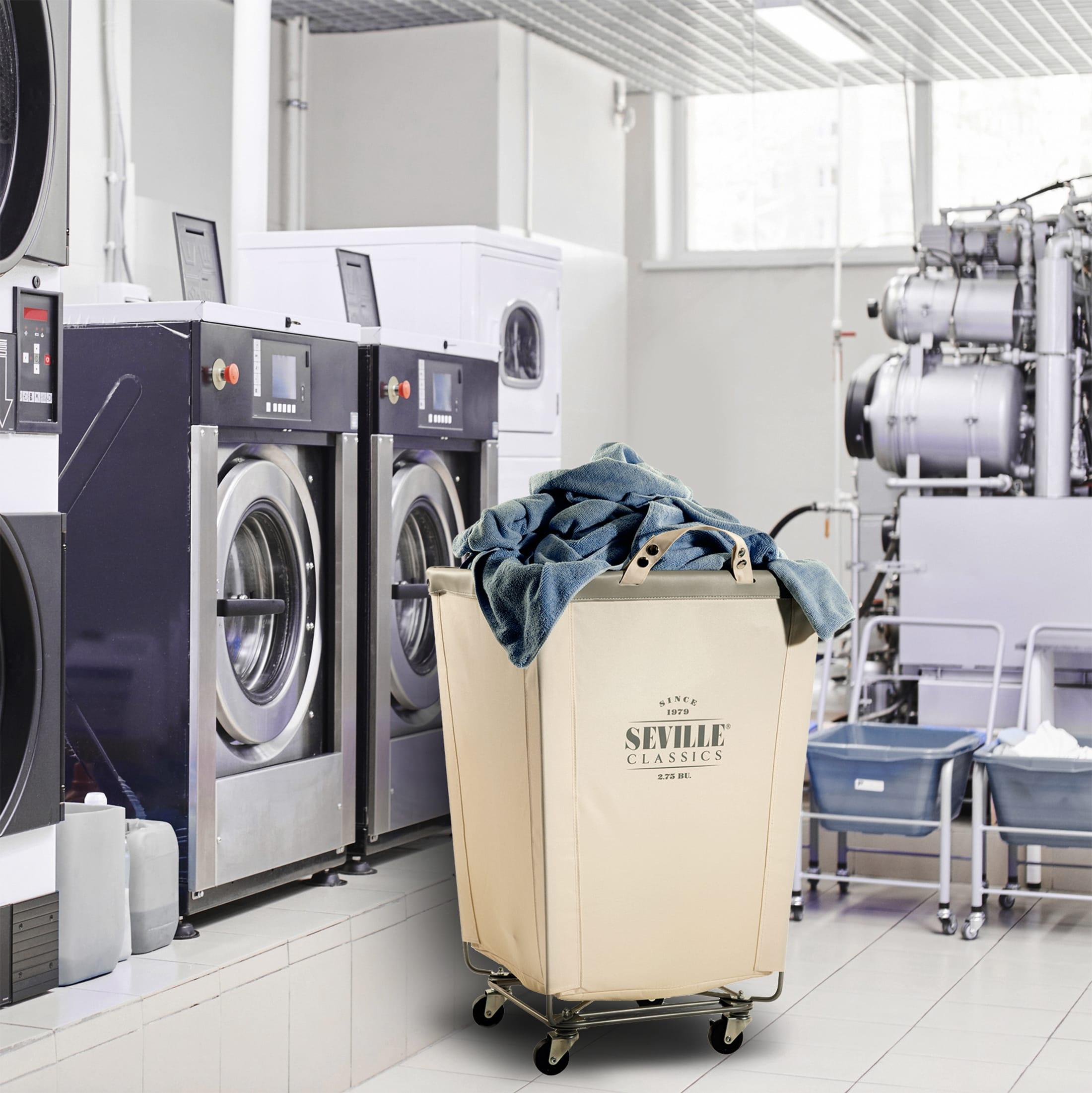 Seville Classics Rolling Commercial Laundry Hamper