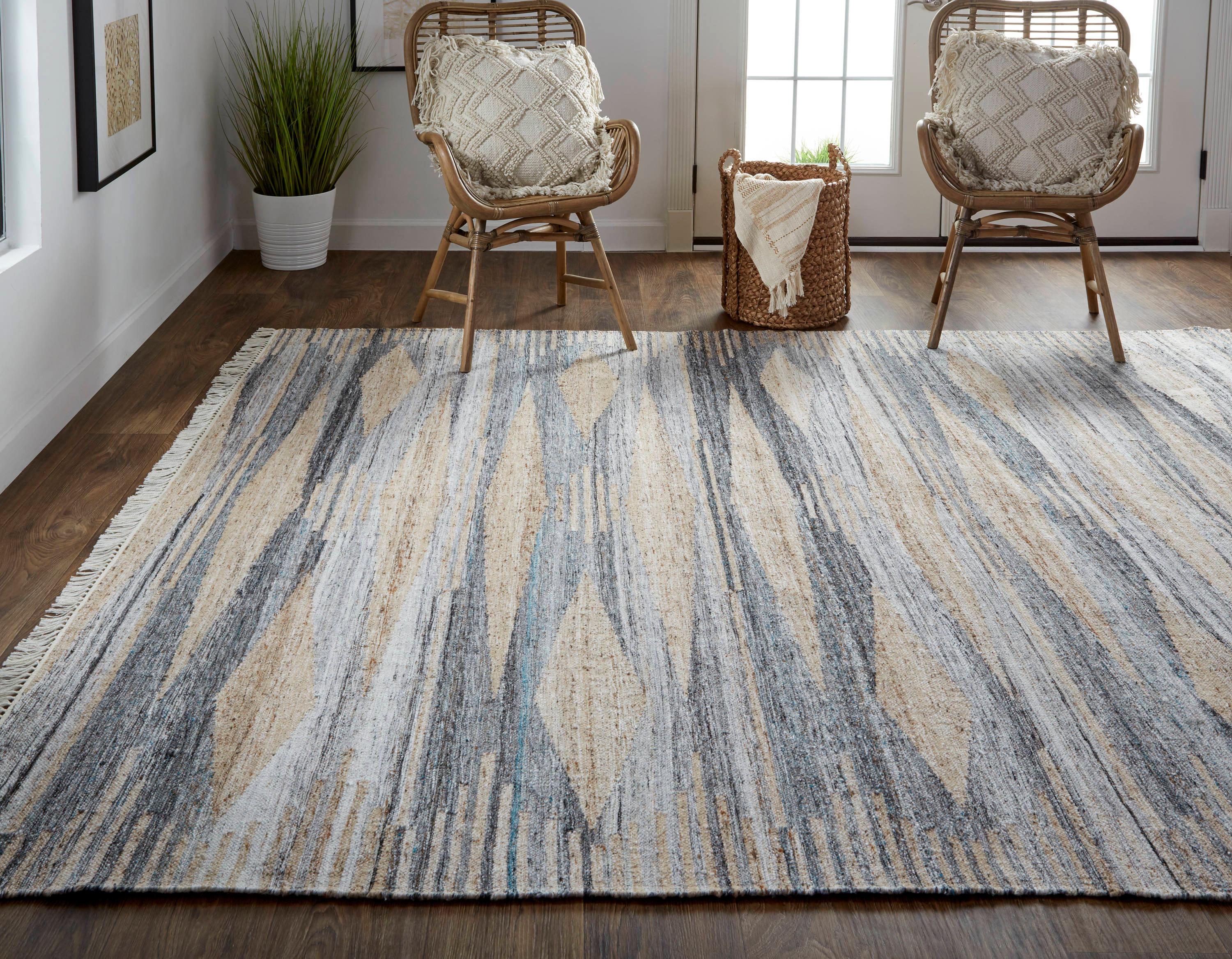 Beckett Transitional Moroccan Gray/Tan/Silver Area Rug