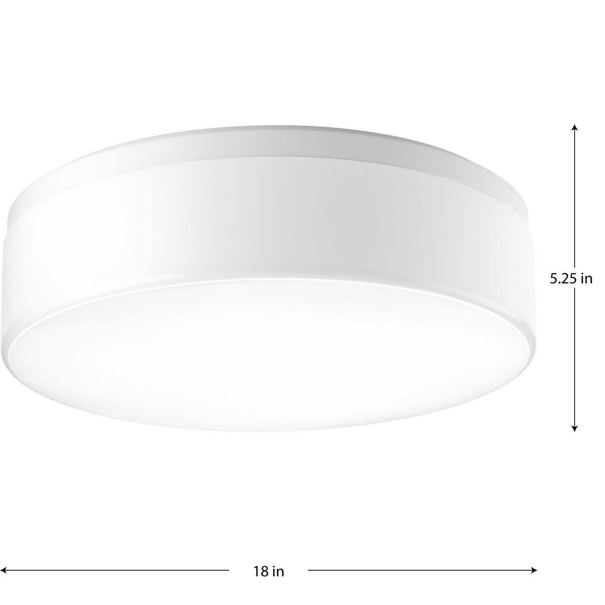 Progress Lighting Maier 1-Light LED Flush Mount, Brushed Nickel, Etched White Opal Acrylic, ENERGY STAR, Title 24