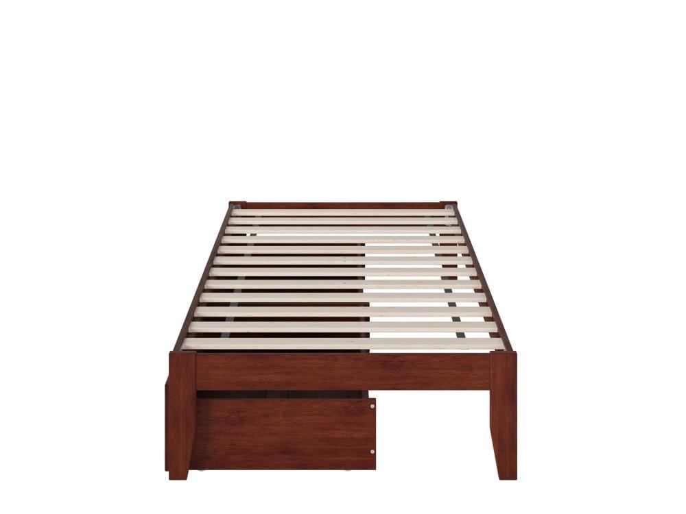 Twin Colorado Bed with USB Turbo Charger, 2 Underbed Drawers - AFI: Hardwood, No Box Spring Required