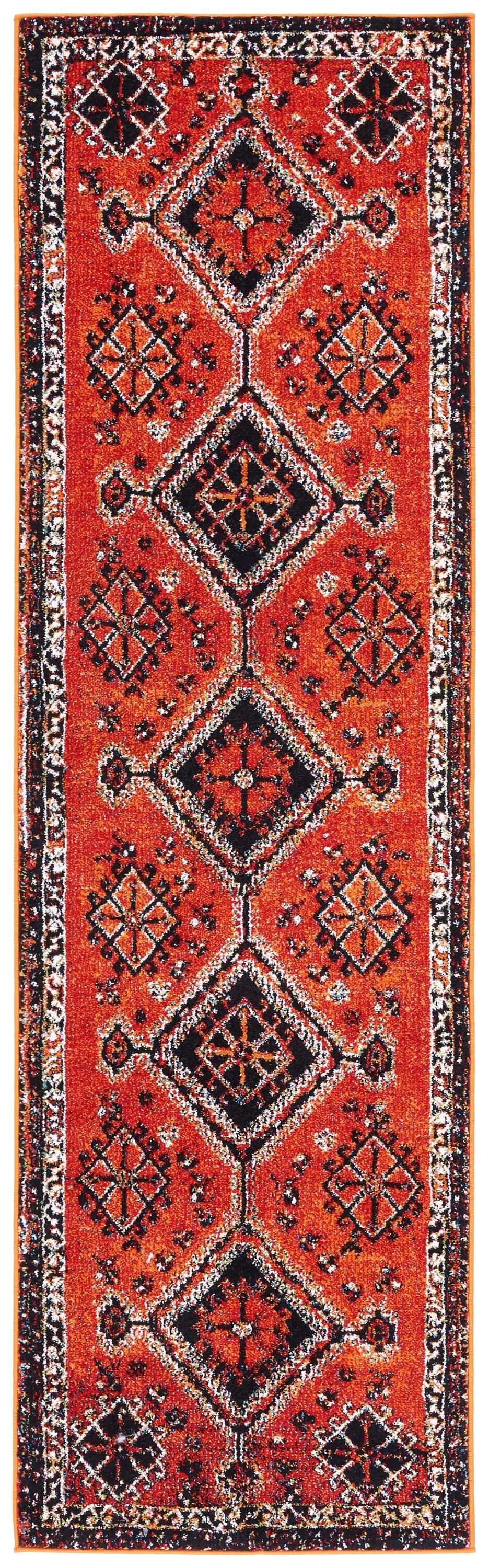 Vintage Hamadan VTH293 Power Loomed Runner Rug - Orange/Red - 2'3"x8' - Safavieh.