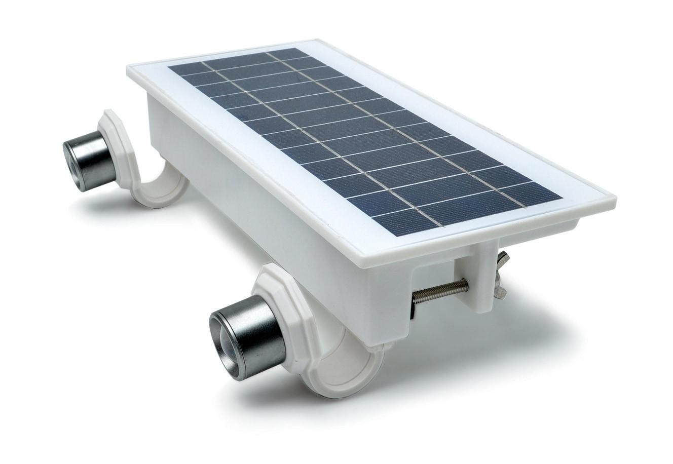 2 - Head LED Solar Powered Dusk to Dawn Outdoor Security Spotlight