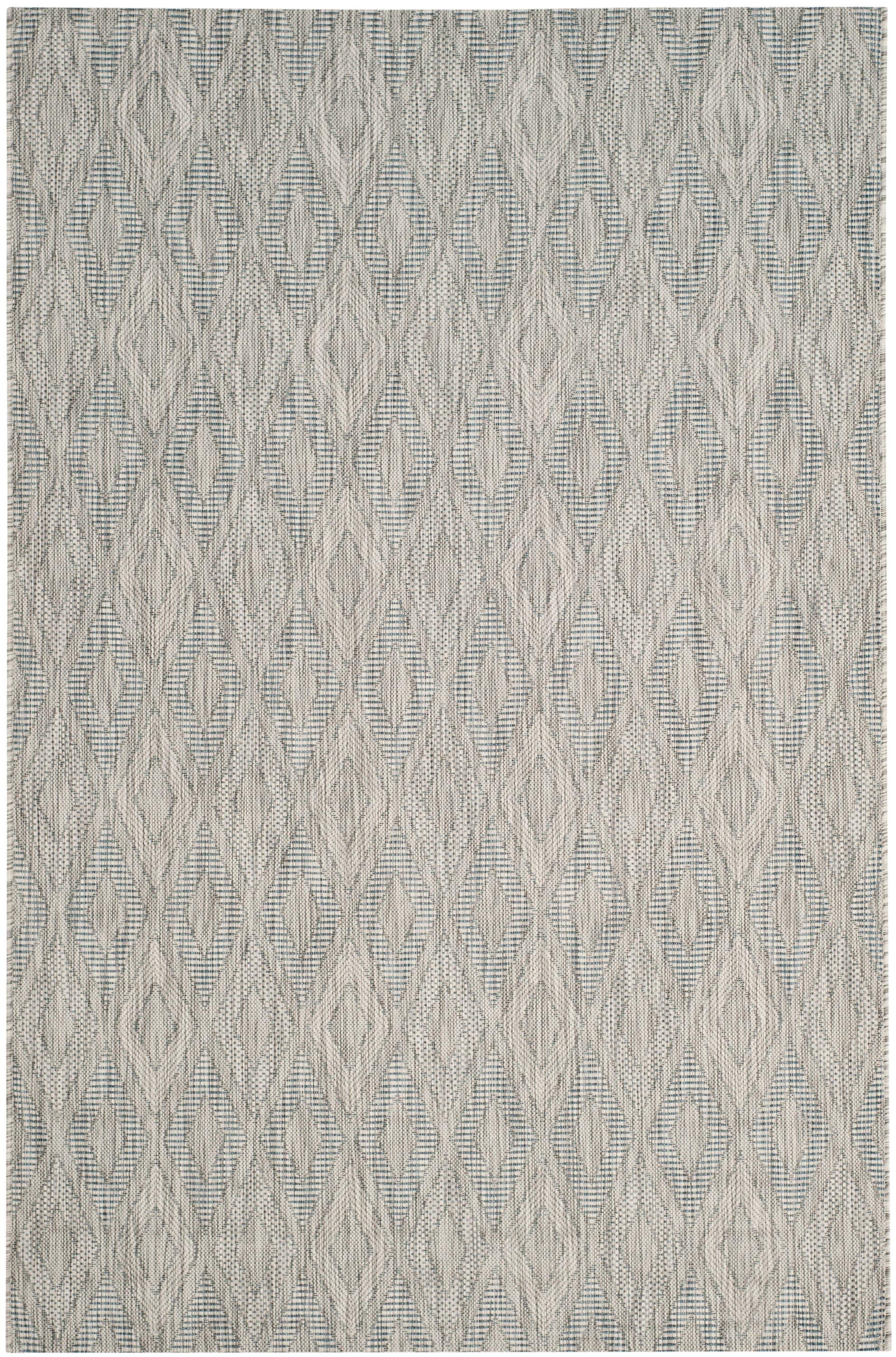 Courtyard CY8522 Power Loomed Indoor and Outdoor Area Rug - Grey/Grey - 5'3"x7'7" - Safavieh