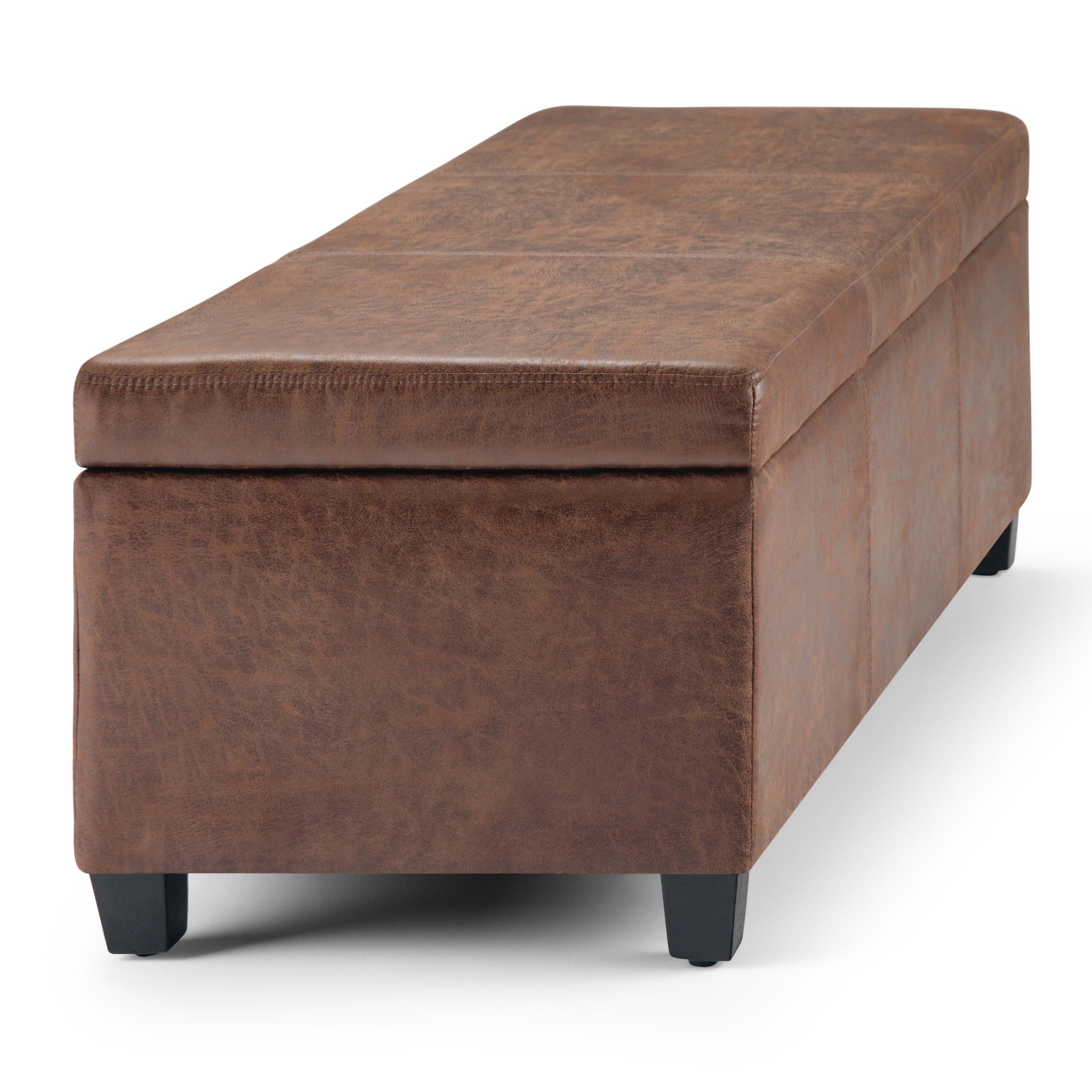 Avalon Faux Leather Ottoman