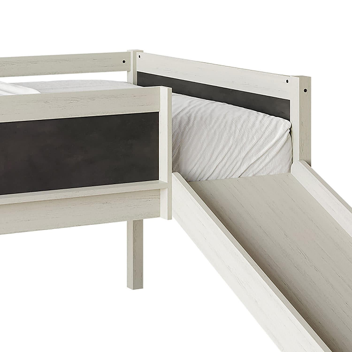 ChaletPosh Twin Size Wooden Loft Bed in Antique Grey
