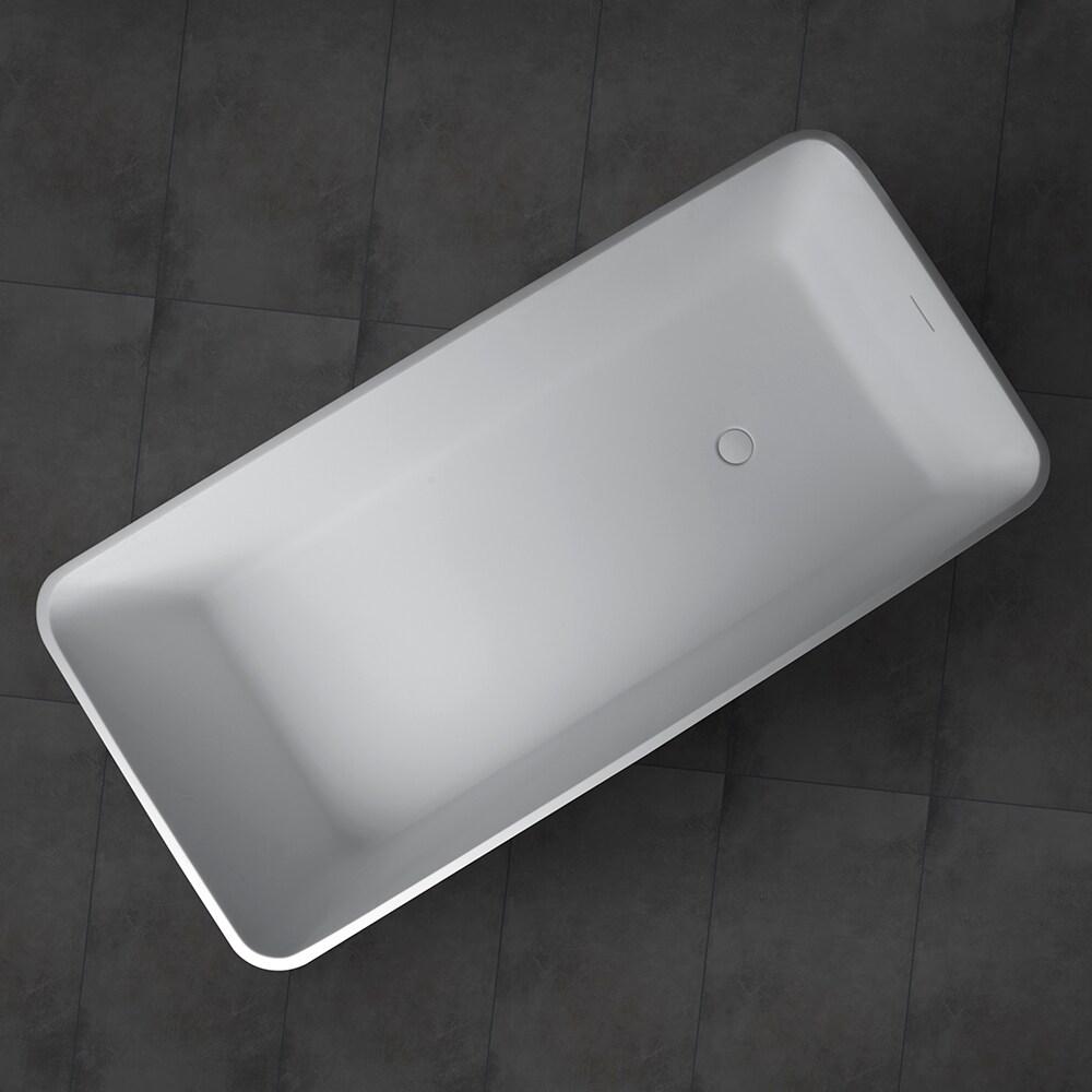 59'' x 30'' Freestanding Soaking Solid Surface Bathtub