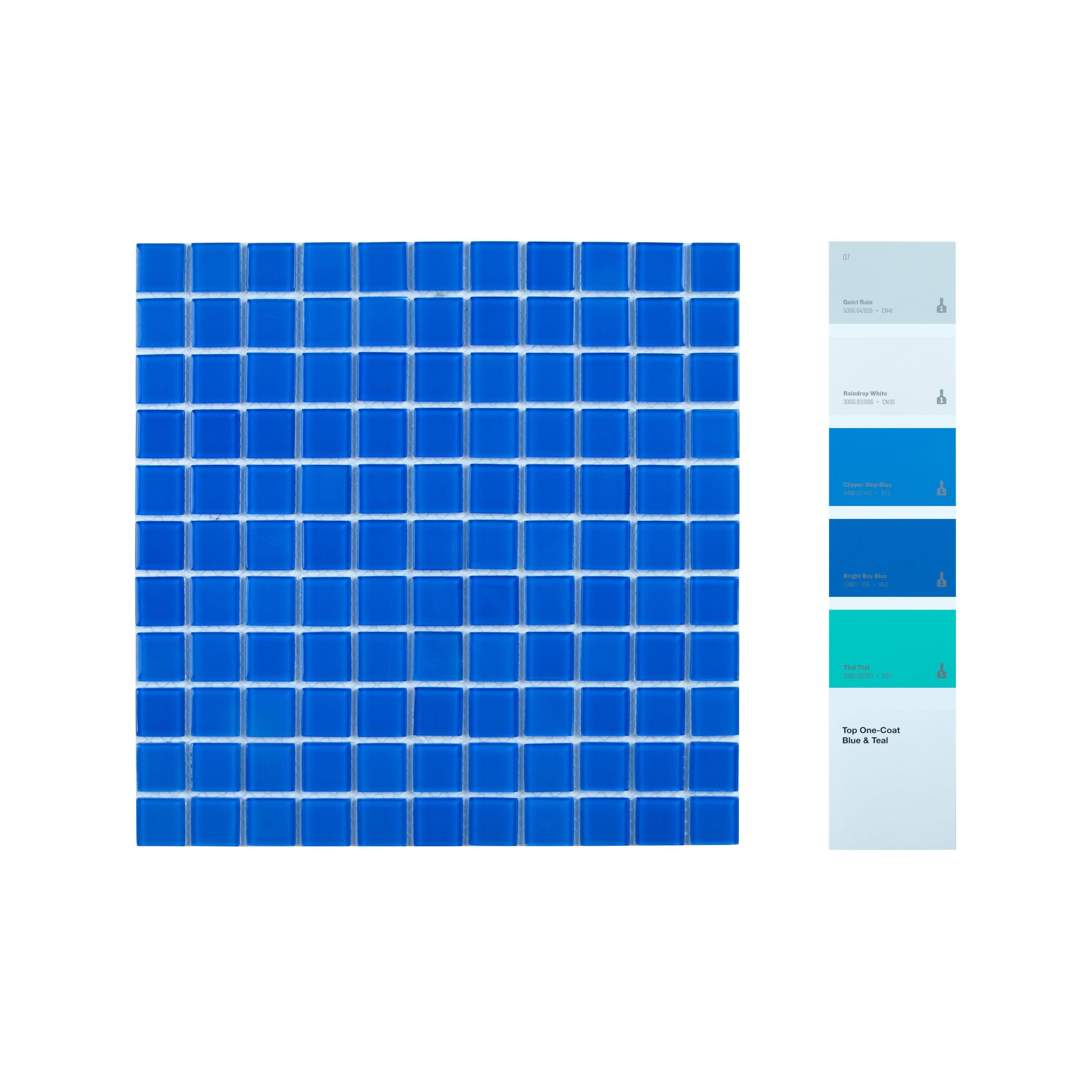 WS Tiles® 1" x 1" Straight Edge Glass Mosaic Tile