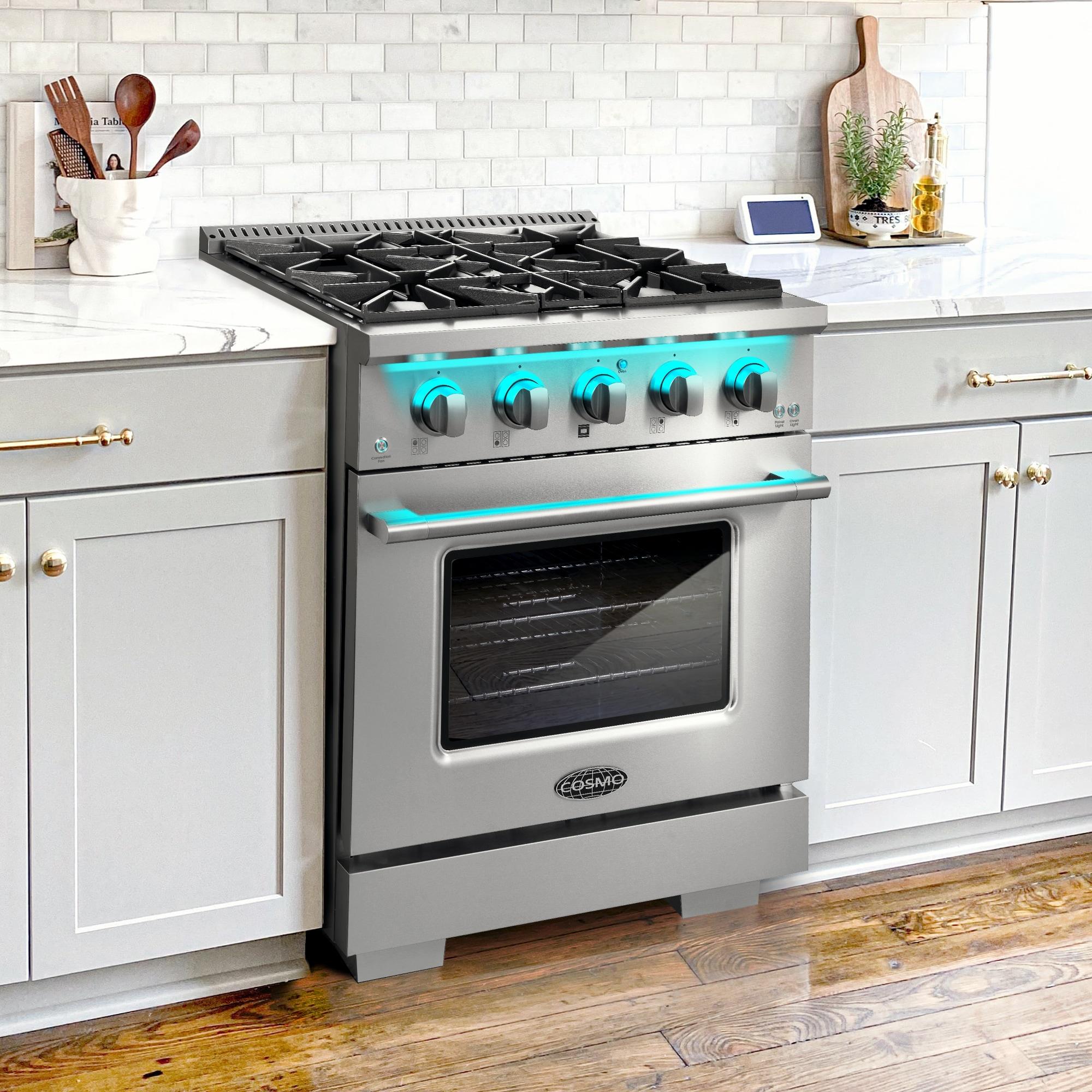 30 in. 3.5 cu. ft. Gas Range with 4 Burners in Stainless Steel