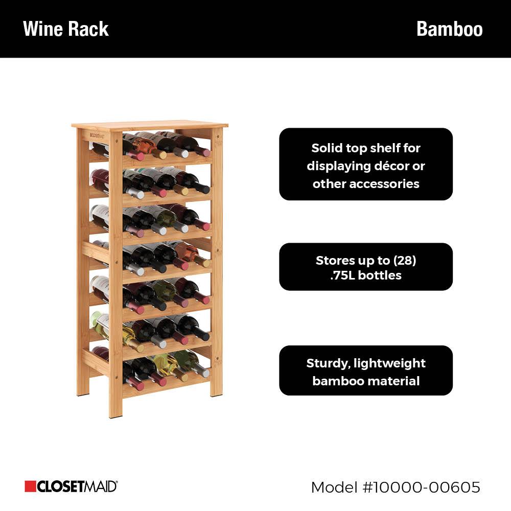 Bamboo 28 Bottle Wine Rack