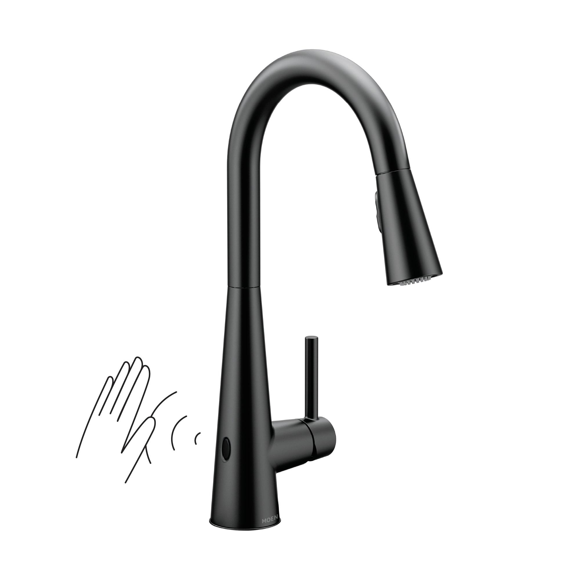 Moen Sleek MotionSense Wave Single Handle Pulldown Kitchen Faucet with Power Clean Technology