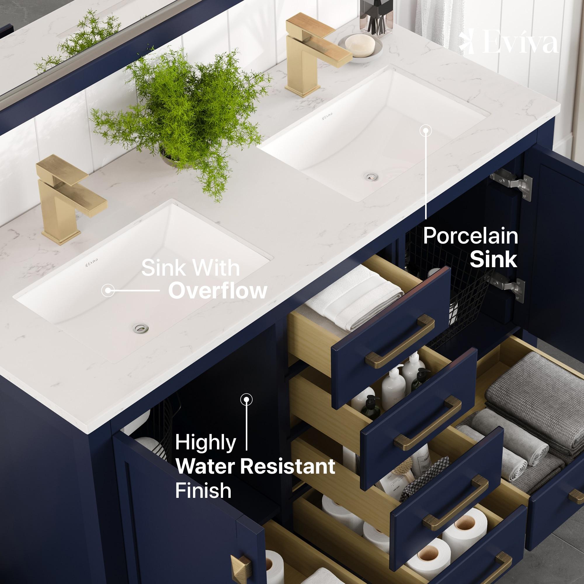 Eviva London 48" Double Bathroom Vanity Set