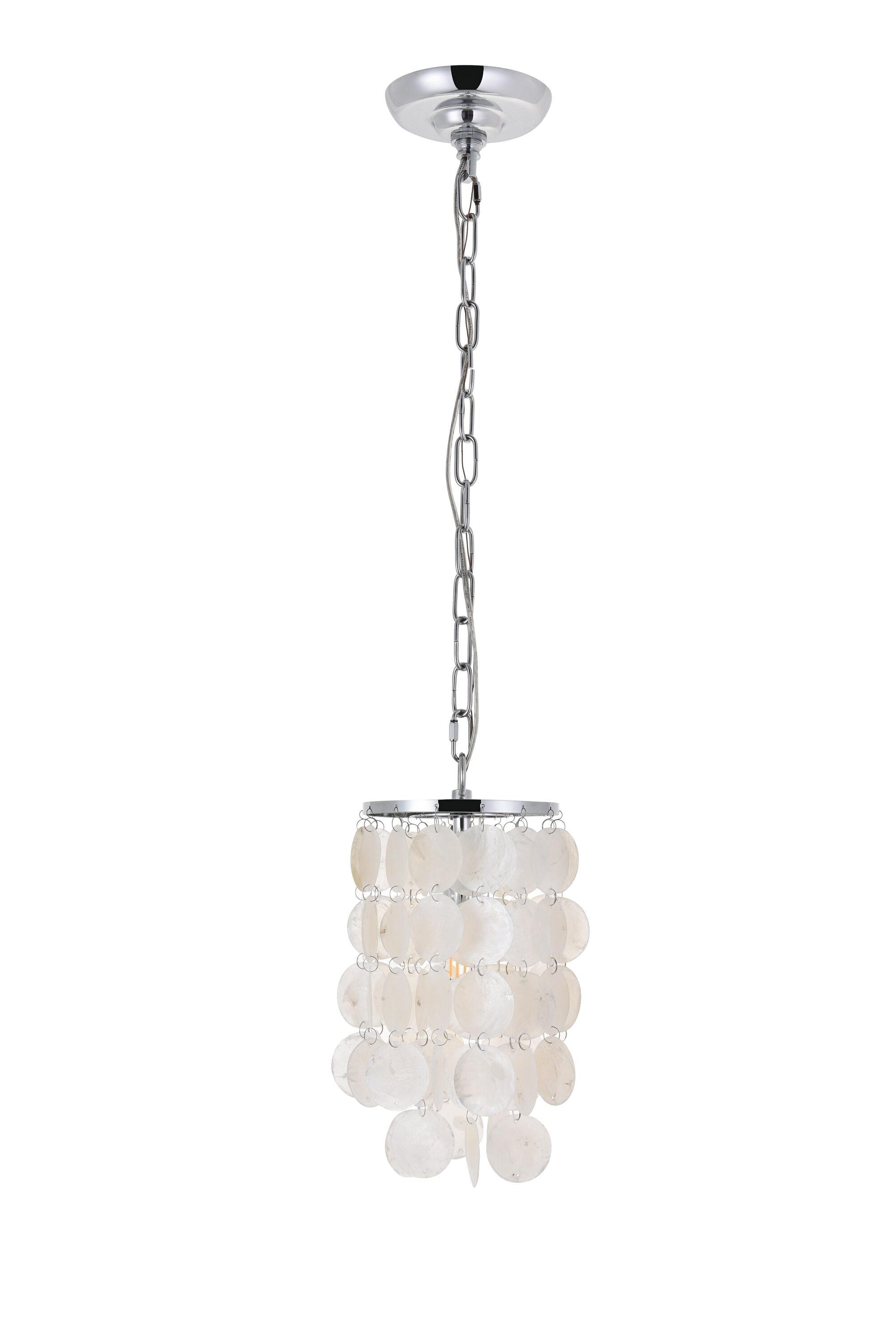 Elegant Lighting Selene 1 light Chrome Pendant