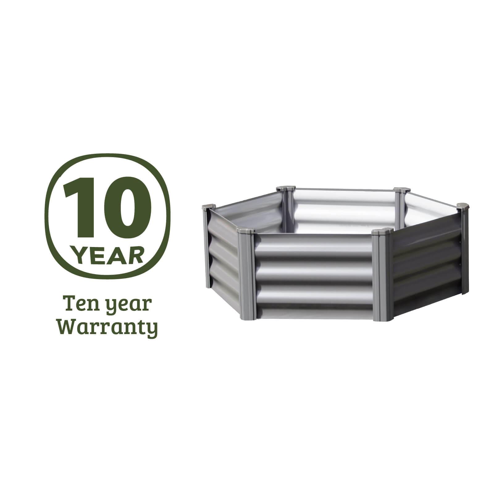 The Organic Garden Co Hakea 3.28' x 3.28' Metal Hex Garden Bed