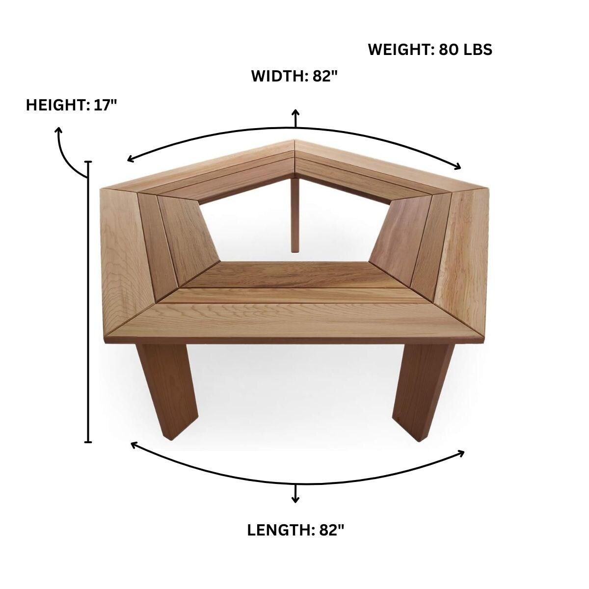 Union Rustic Ardoin 5-Sided Tree Bench