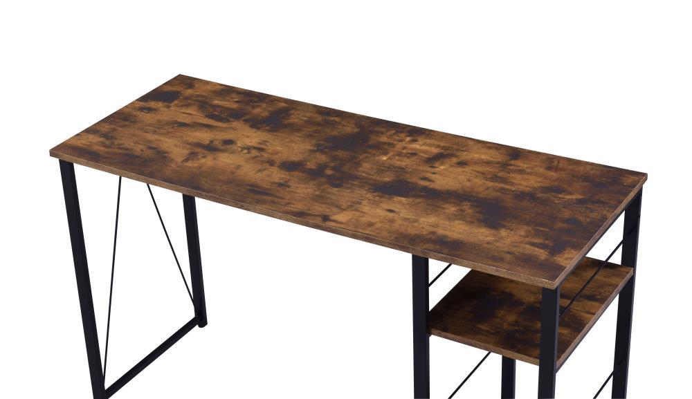 ACME Vadna Writing Desk in Weathered Oak and Black