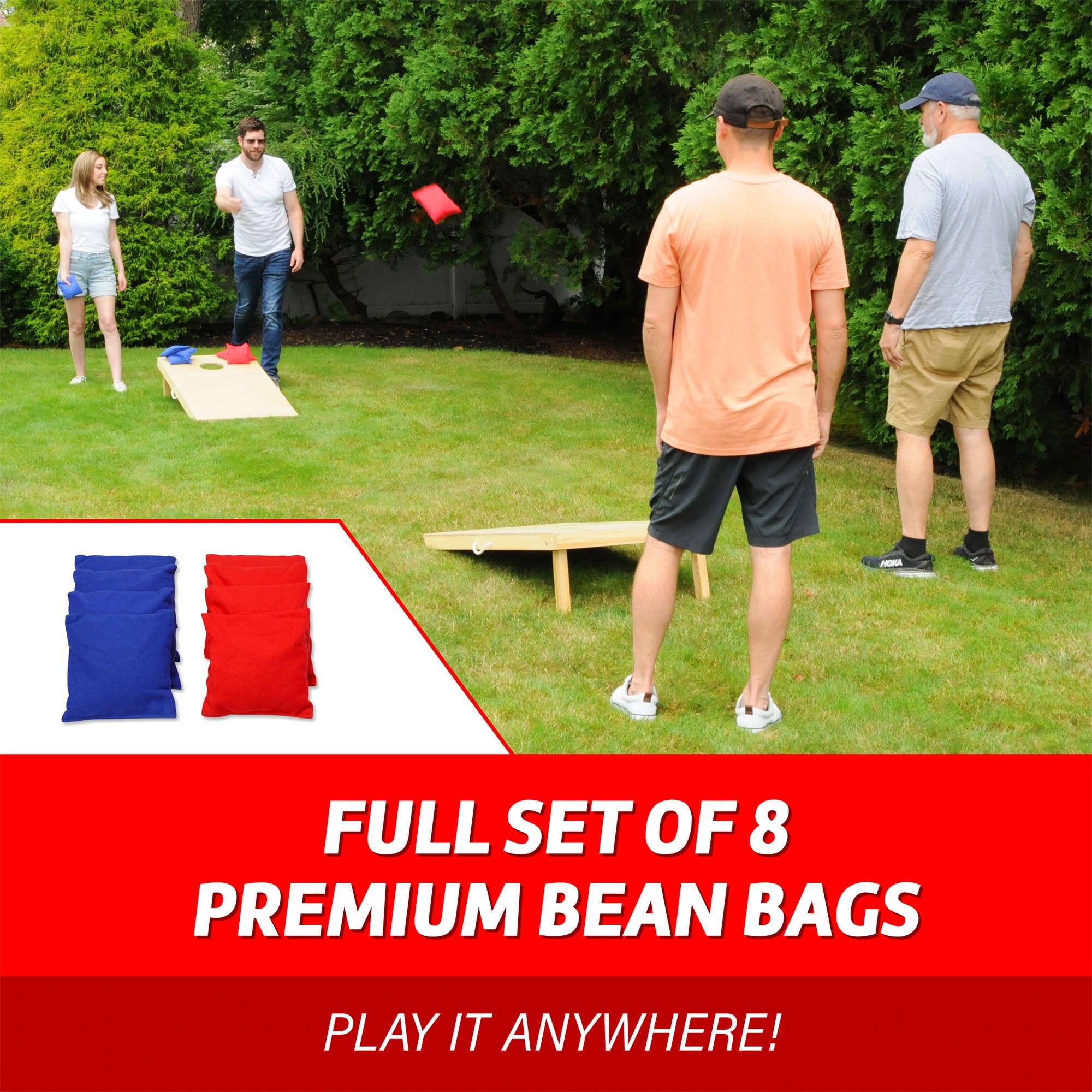 Driveway Games Regulation Size Wood Cornhole Game with All Weather Bean Bag for Storage, Sports, Recreation, and Outdoor Gaming, Natural