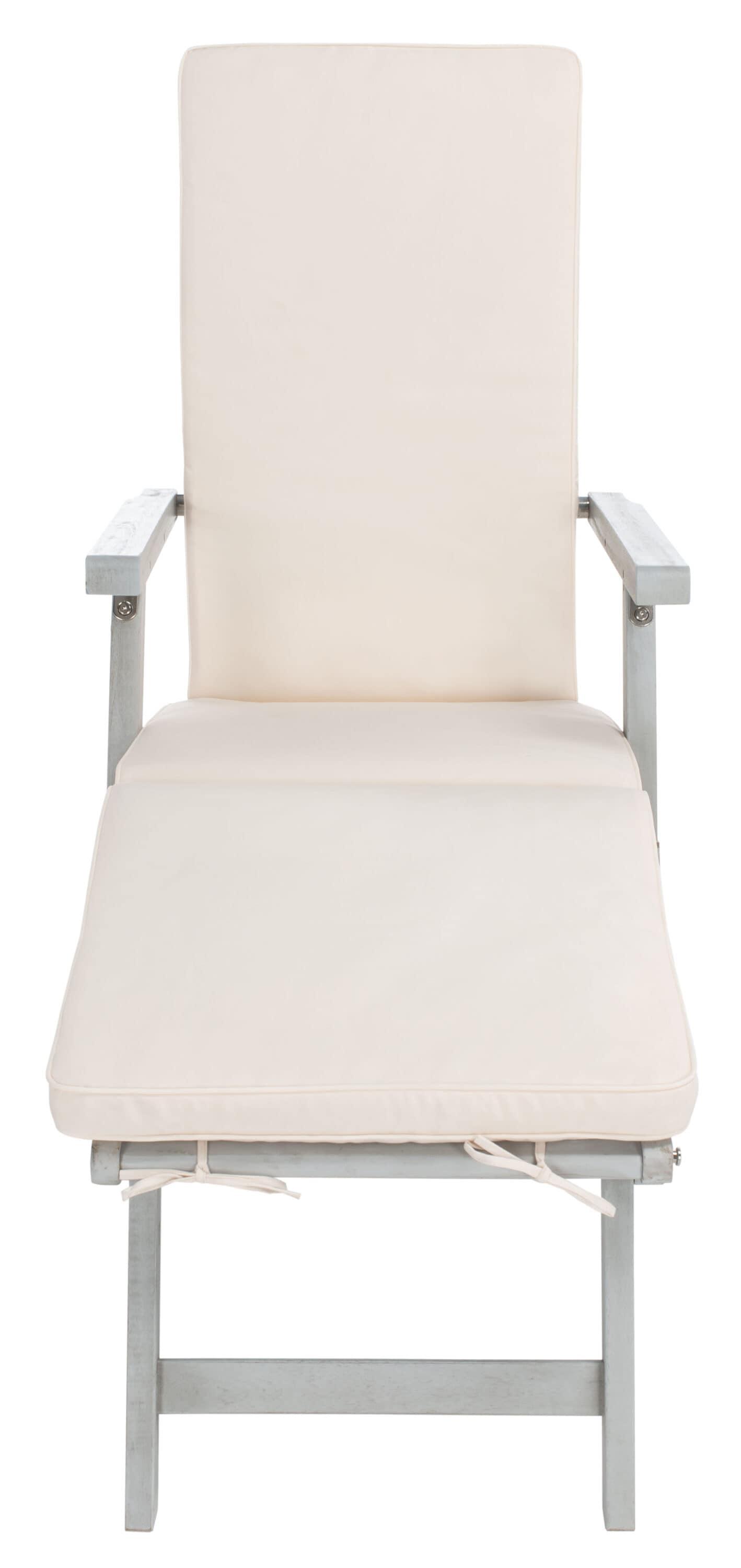 Palmdale Lounge Chair - Outdoor - PAT7015 - Grey/Beige -Safavieh