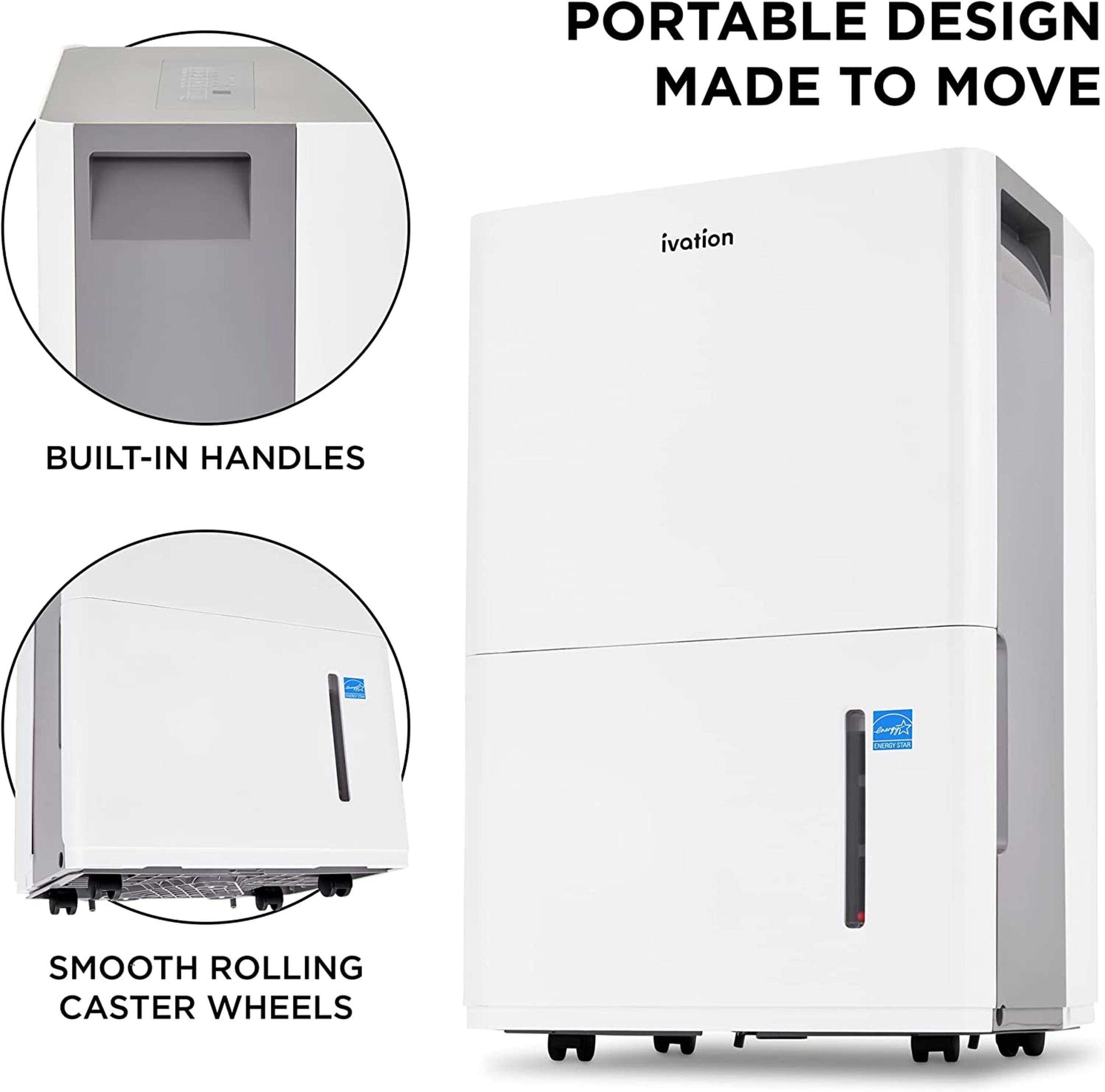 Ivation Ivation 50 Pints Tower Dehumidifier for Rooms up to 4500 Cubic Feet