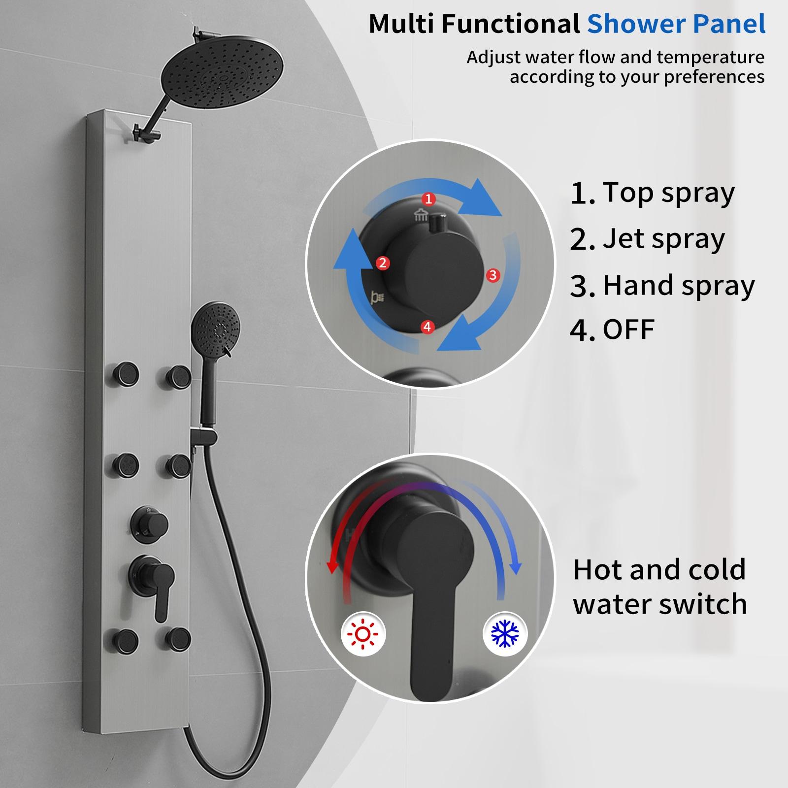 60.55'' Shower Panel with Adjustable Shower Head