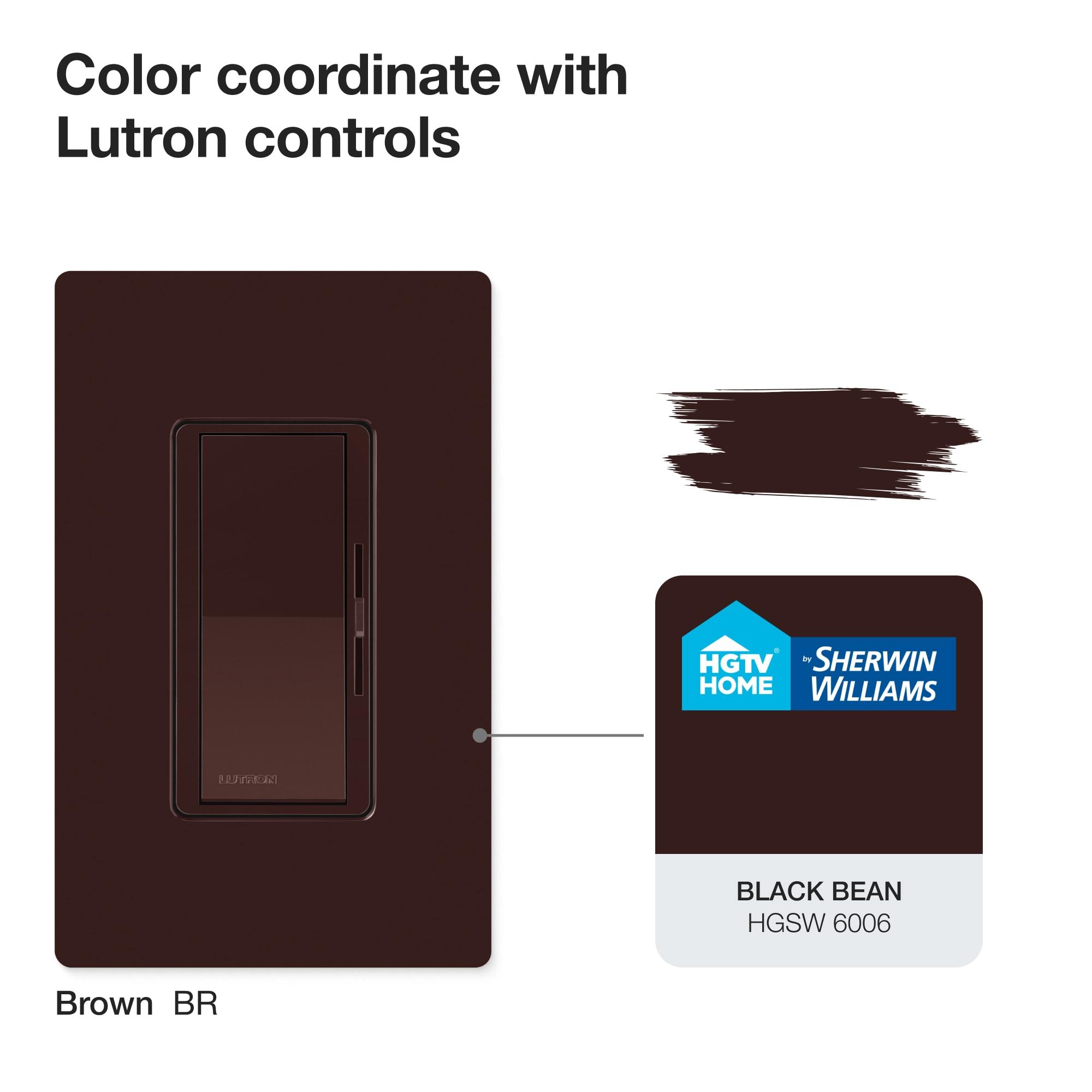 Brown Gloss 2-Gang Screwless Decorator Wallplate