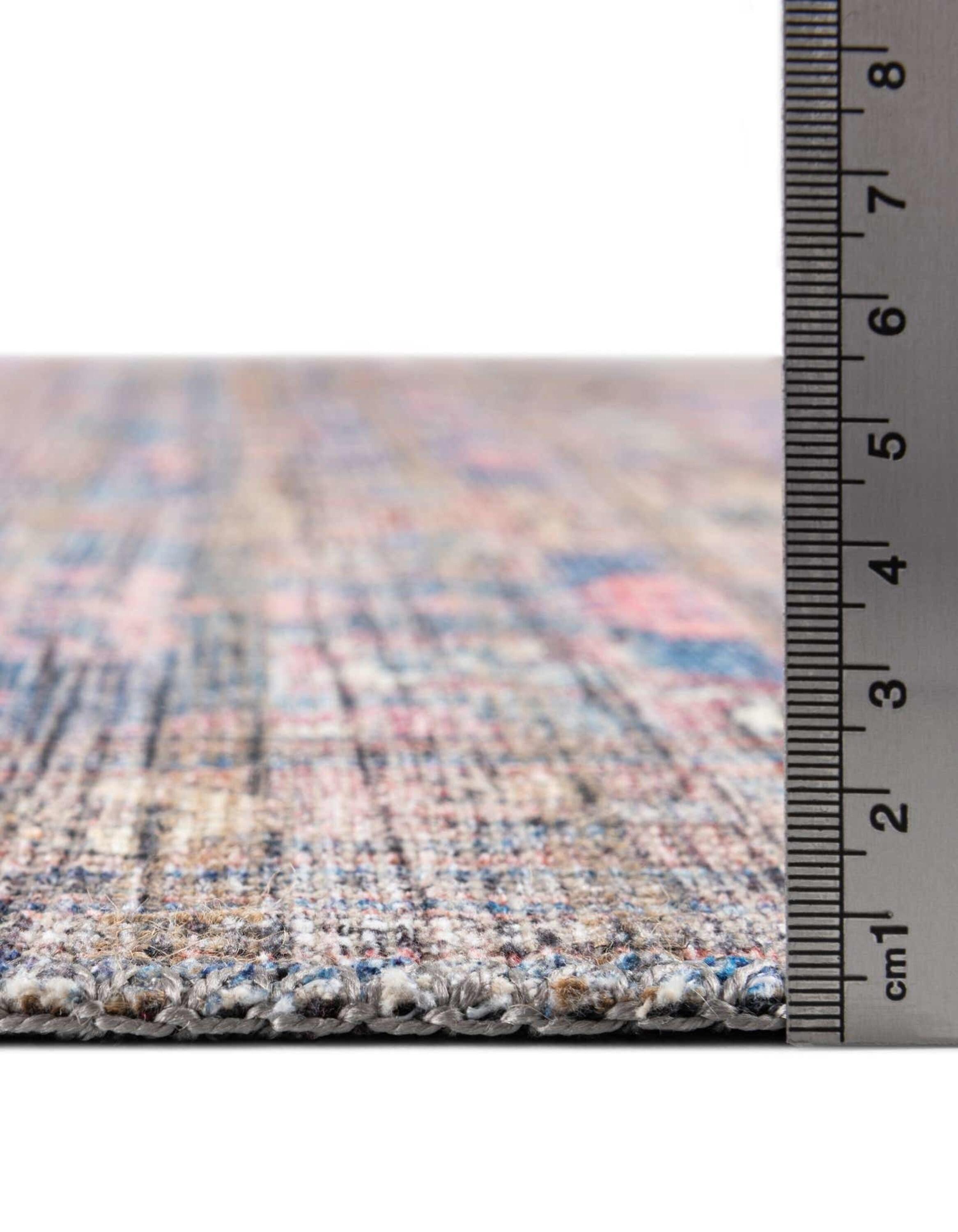 Unique Loom 7' 10 x 10' 0 Nostalgia Bliss Machine Washable Antique Blue Area Rug