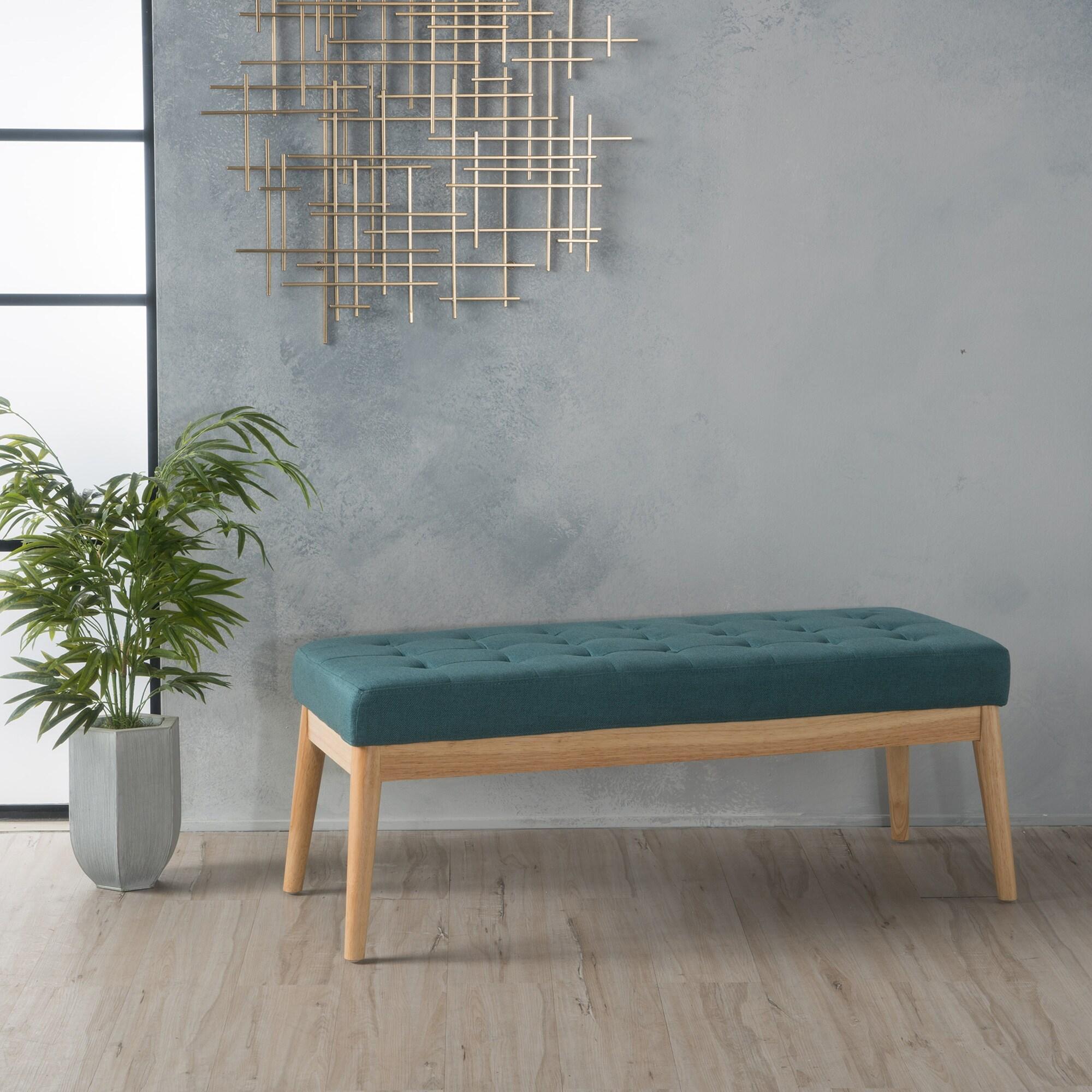 George Oliver Babbs Fabric Upholstered Bench