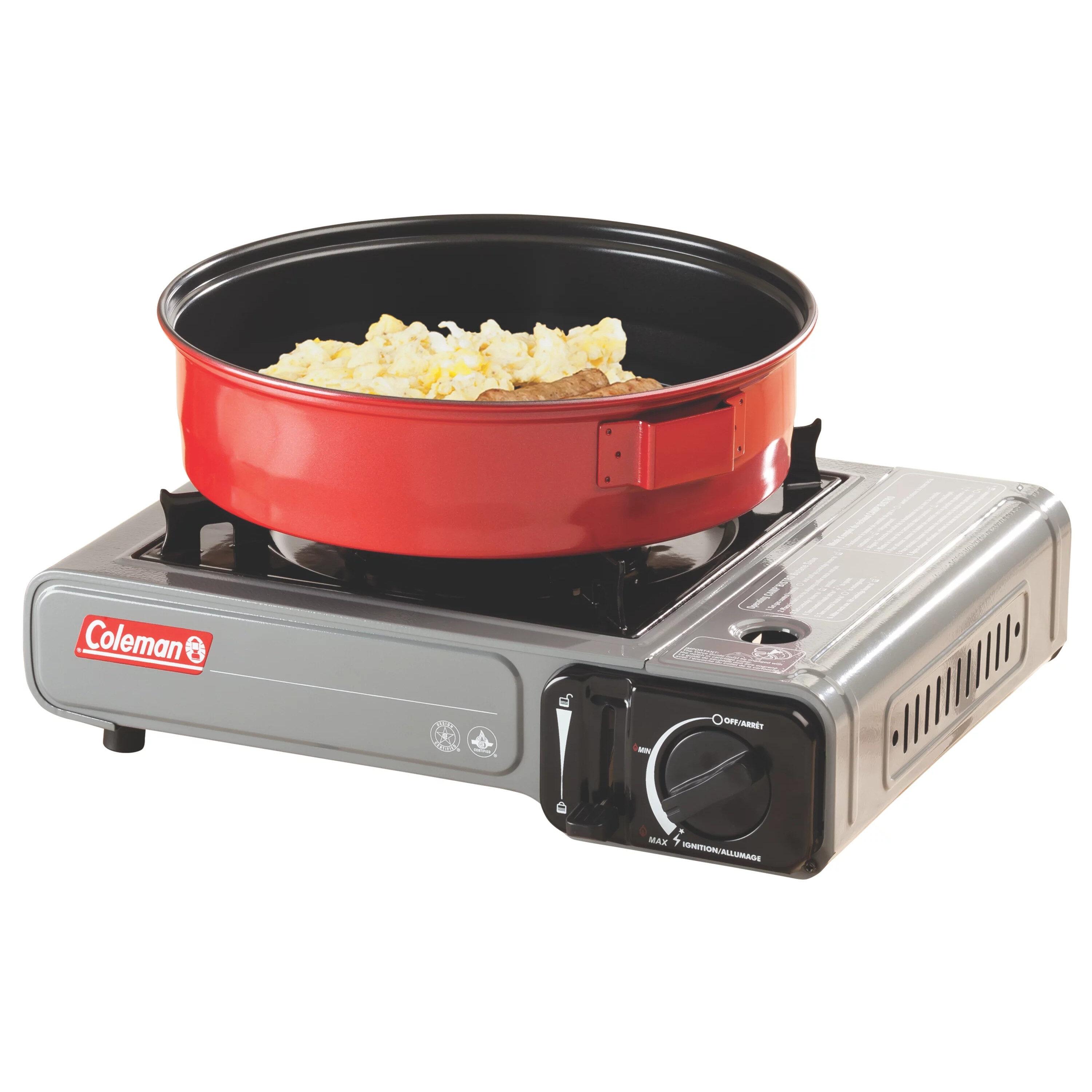 Coleman Tabletop Portable Butane Gas Camping Stove, 1 Burner, Gray